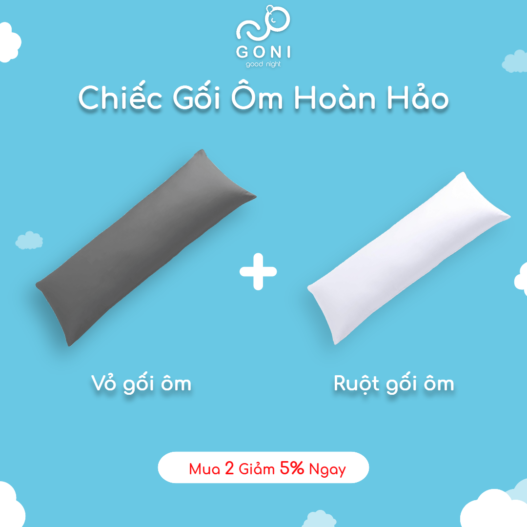 Mô tả Vỏ gối ôm tici GONI Quốc Tế hình chữ nhật đủ màu kích thước 50 x 120cm - 9
