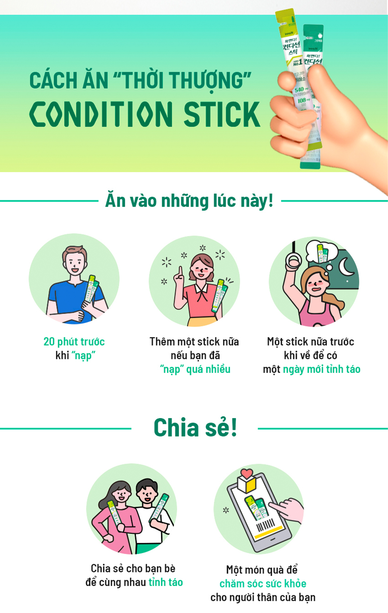 [Date xa] Combo 10 Hộp Thạch Giải Rượu Hàn Quốc Inno.N Condition Stick ...