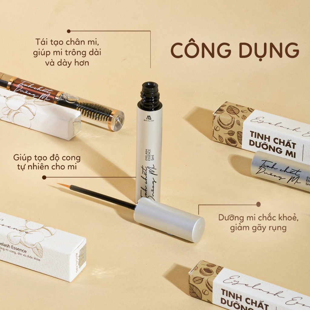 Mô tả Tinh chất dưỡng mi dài khỏe chỉ sau 2 TUẦN 5ml/10ml MACALAND từ Mầm Đậu Xanh, Dầu Mắc Ca, Cỏ Ba Lá Đỏ - 6