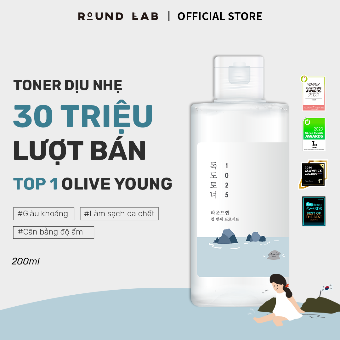 Nước hoa hồng Round Lab 1025 Dokdo Toner kết cấu