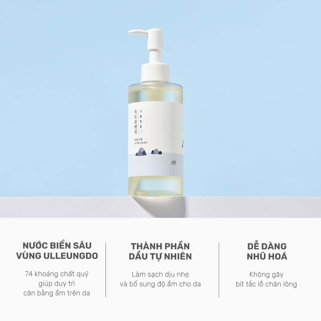 Mô tả Round Lab Dầu Tẩy Trang 1025 Dokdo Cleansing Oil 200ml làm sạch lớp trang điểm và bụi mịn - 4