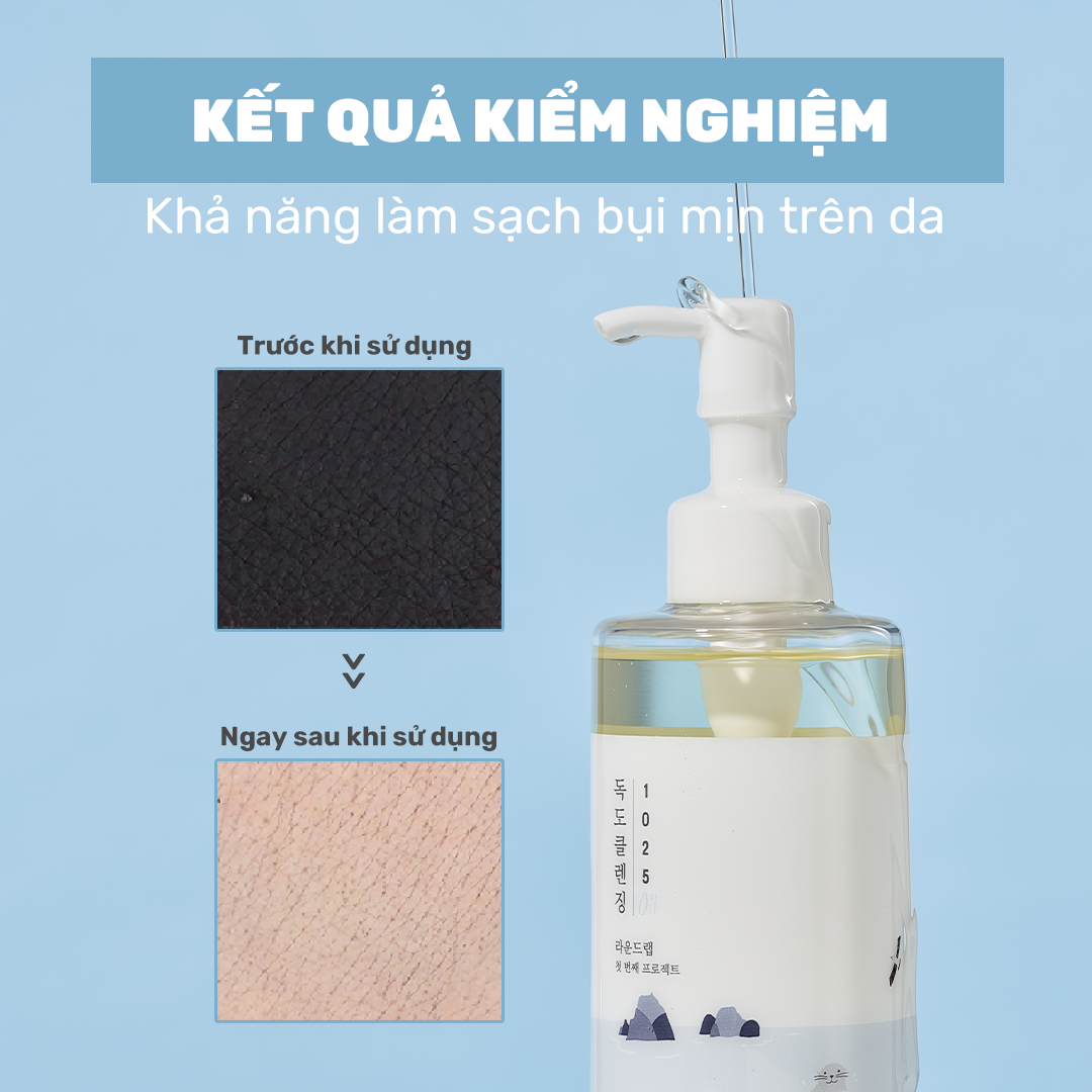 Mô tả Round Lab Dầu Tẩy Trang 1025 Dokdo Cleansing Oil 200ml làm sạch lớp trang điểm và bụi mịn - 7