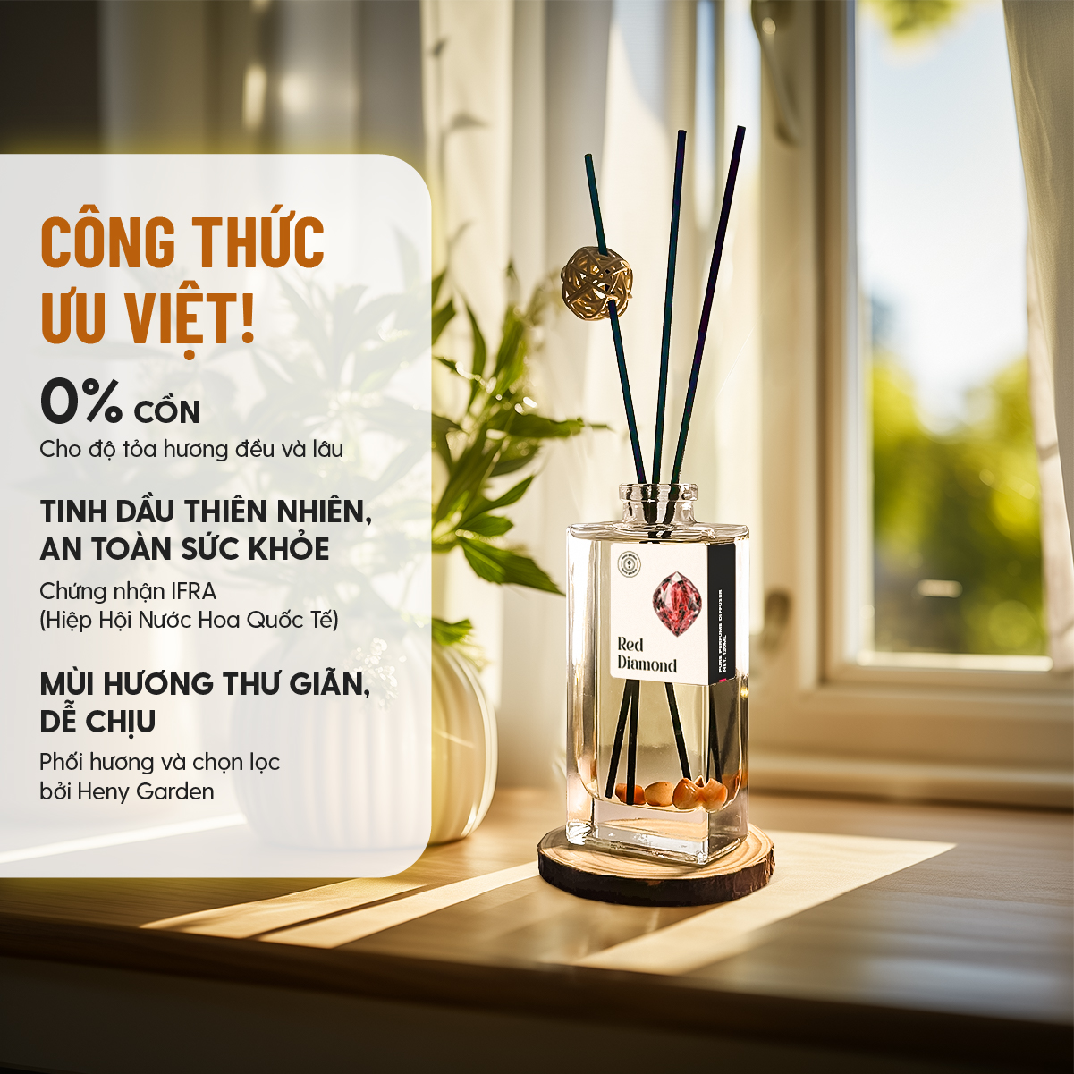 Tinh dầu thơm phòng Heny Garden cắm que