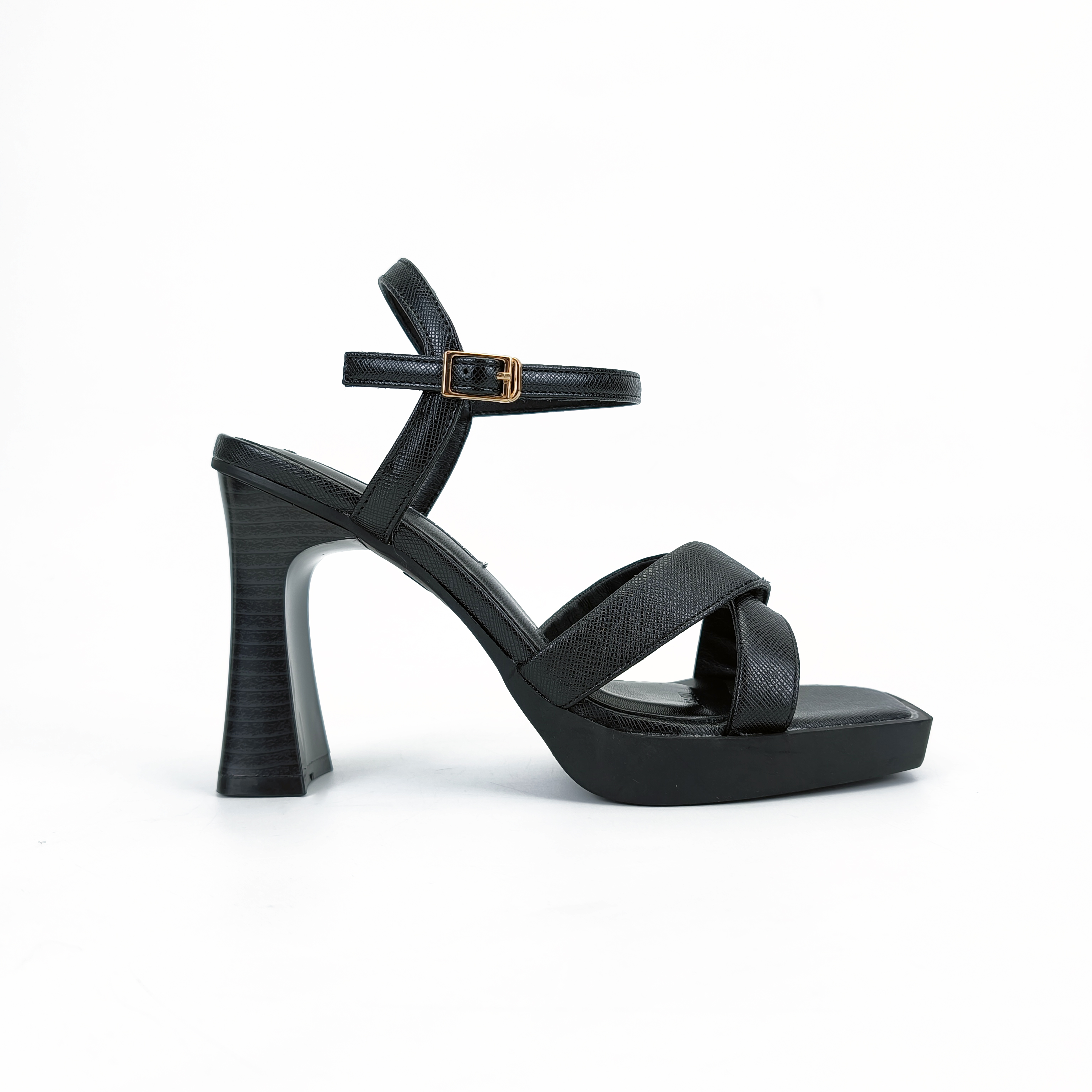 Mô tả Giày Sandal Gót Vuông 9P Đế Đúp Quai Chéo HADU M962 Da PU Vân Cát Đế TPR Chống Trơn Bảo Hành 12T - 6