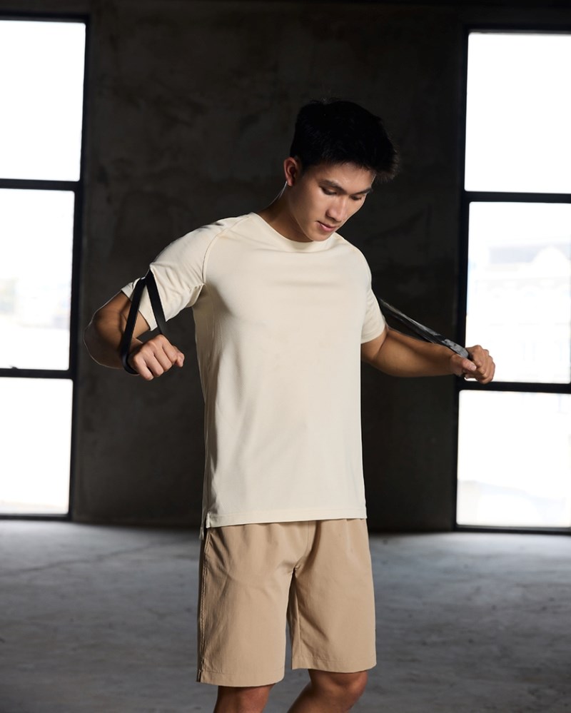 Mô tả Áo thể thao nam basic thấm hút nhanh khô thích hợp chạy bộ, tập gym, chơi thể thao Y2010 Beginner 01 23135 |YaMe| - 7