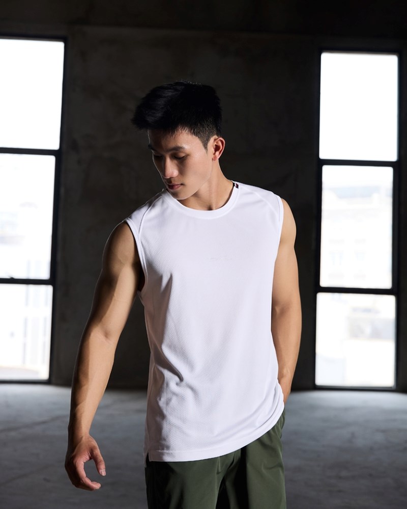 Mô tả Áo ba lỗ nam thể thao tập gym thương hiệu Y2010 áo sát nách, tanktop thể thao thoáng khí  Beginner 03 23141 |YaMe| - 6