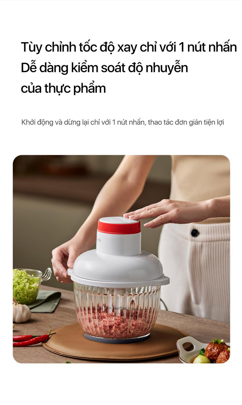 Deerma JR10W xay tỏi ớt