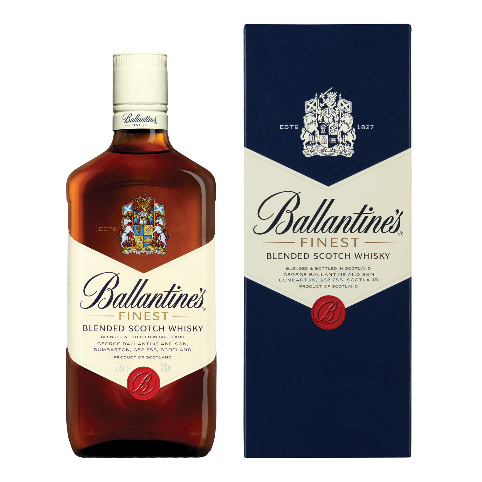 Mô tả Combo Rượu whisky Ballantines Finest Nồng Độ Alc 40% 700ml và Ballantines Finest  350ml  2 chai Không Kèm Hộp - 1