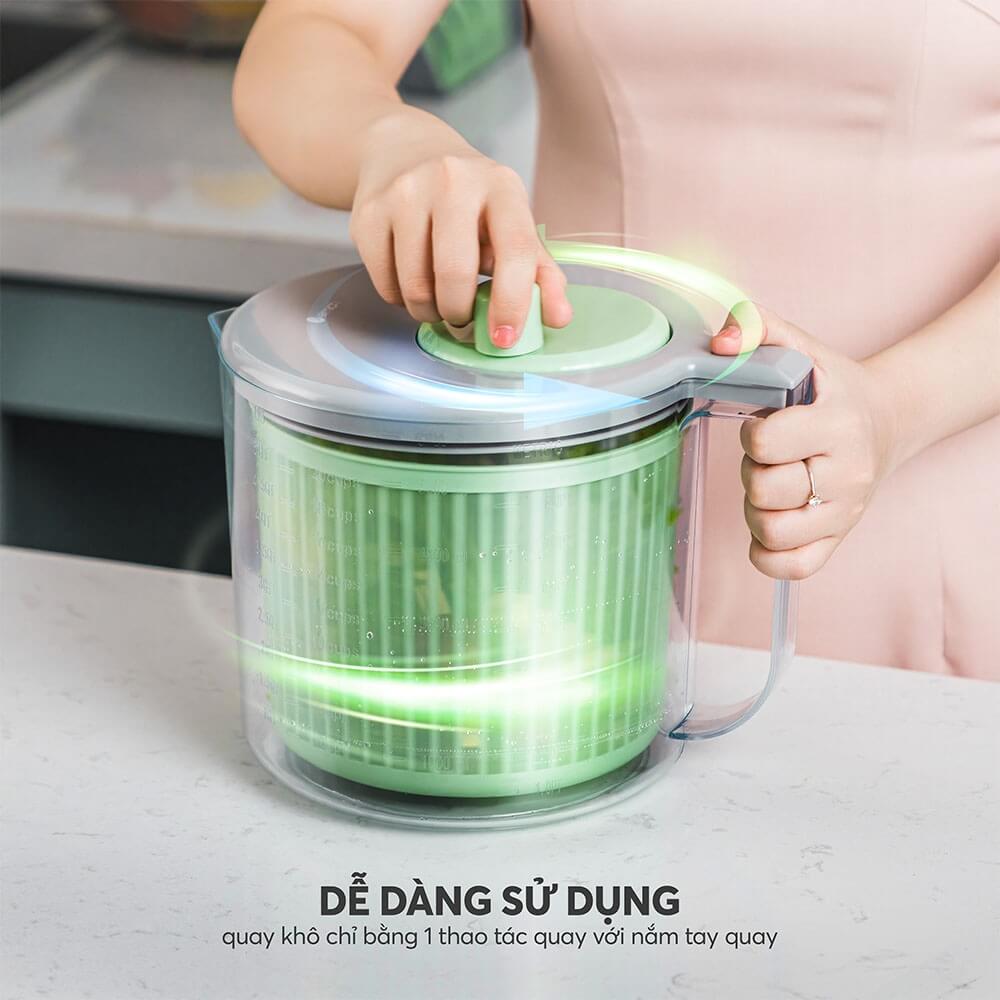 Rổ quay rau Elmich EL8421, Hàng chính hãng, nhựa PP, tháp lắp đơn giản ...