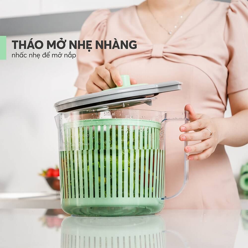 Rổ quay rau Elmich EL8421, Hàng chính hãng, nhựa PP, tháp lắp đơn giản ...