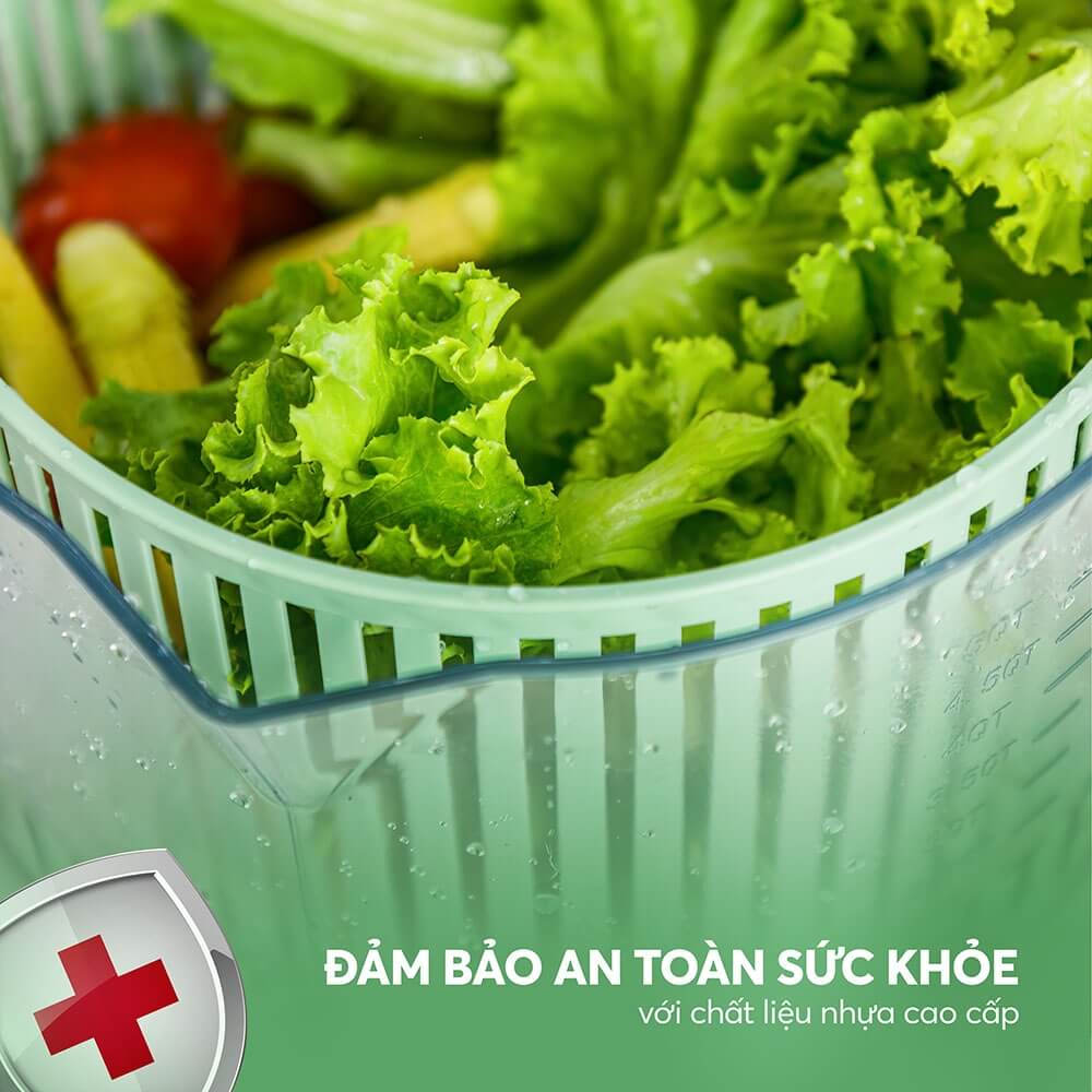 Rổ quay rau Elmich EL8421, Hàng chính hãng, nhựa PP, tháp lắp đơn giản ...