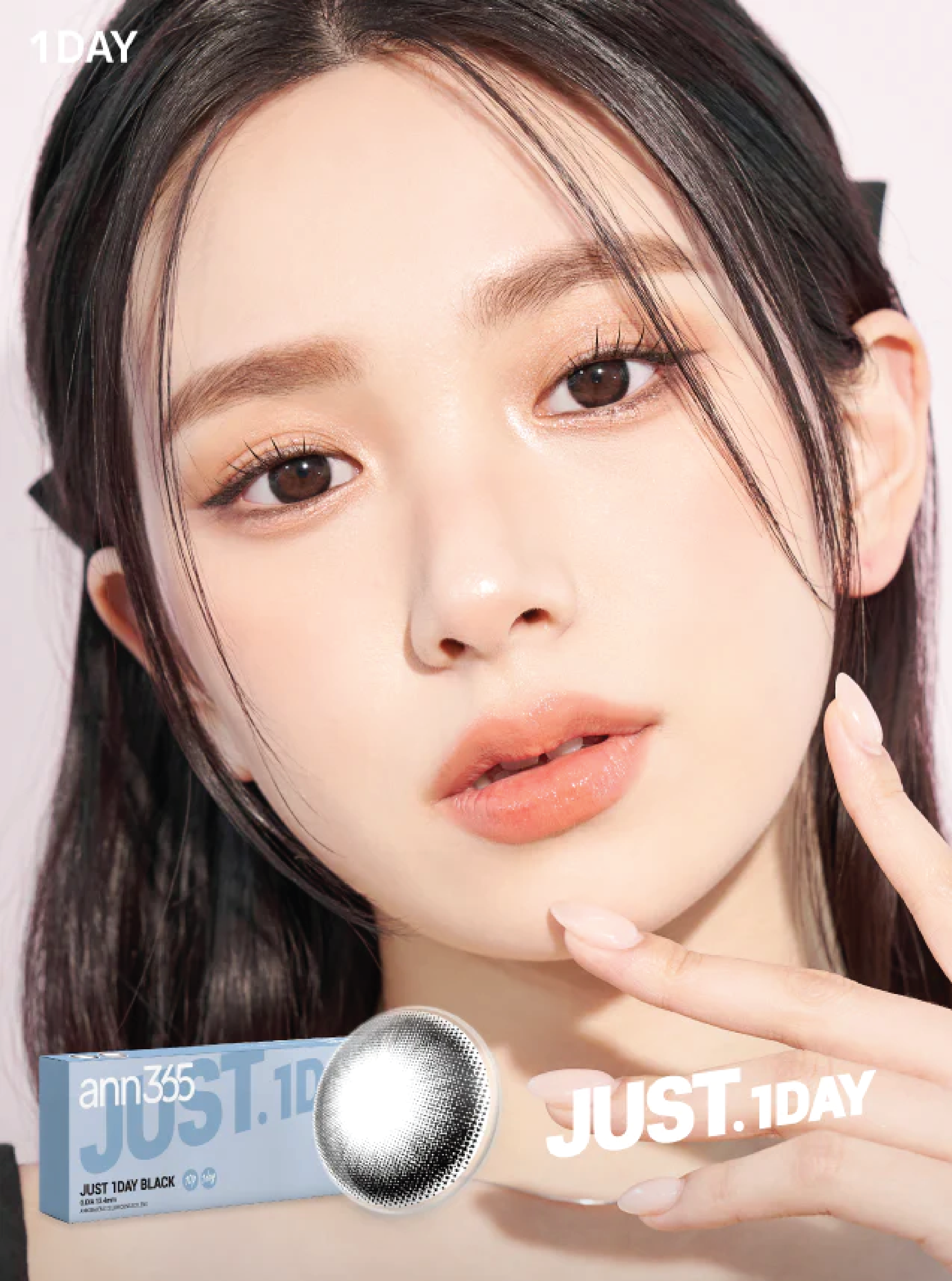 Mô tả Lens Mắt Đen 1 Ngày Ann365 Màu Đen Mắt Mèo Makeup Douyin Từ 0 – 8 Độ Loại Dùng 1 Lần - 2