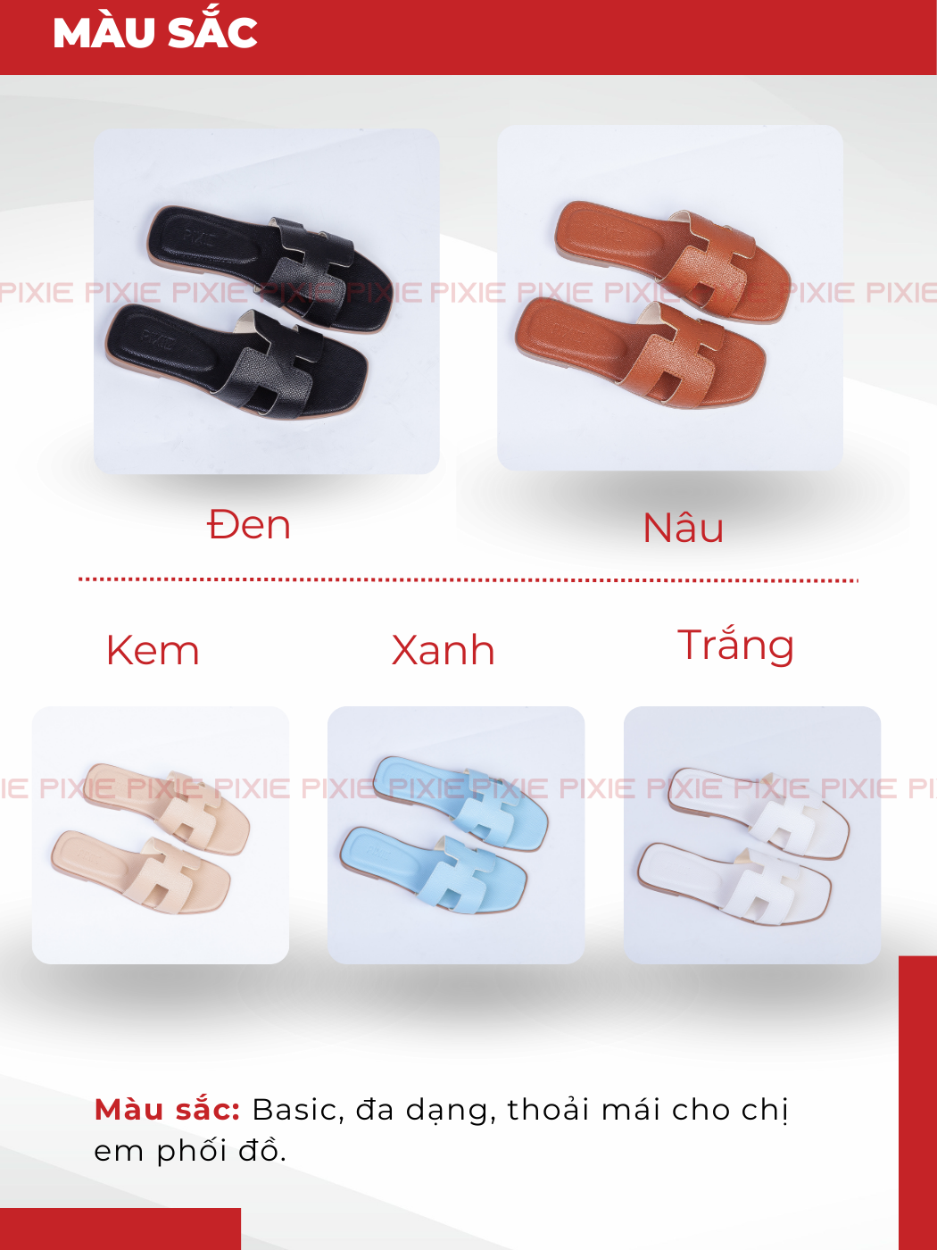 Mô tả Dép Bệt Nữ Quai Chữ H Pixie X956 - 3