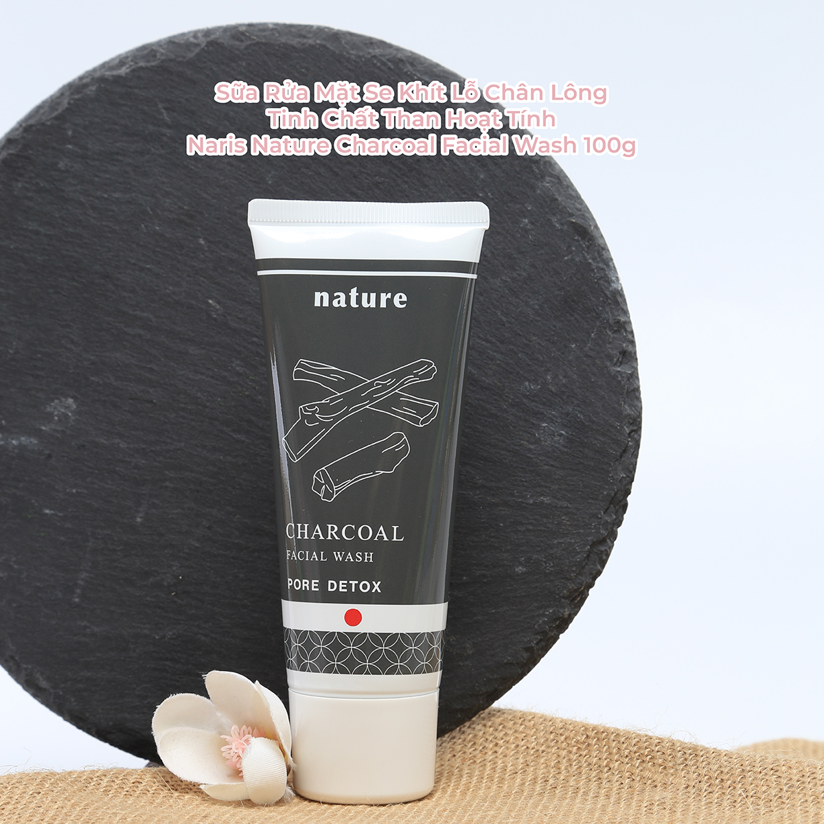 Mô tả Sữa Rửa Mặt se khít lỗ chân lông Naris Nature Charcoal 100g - 1