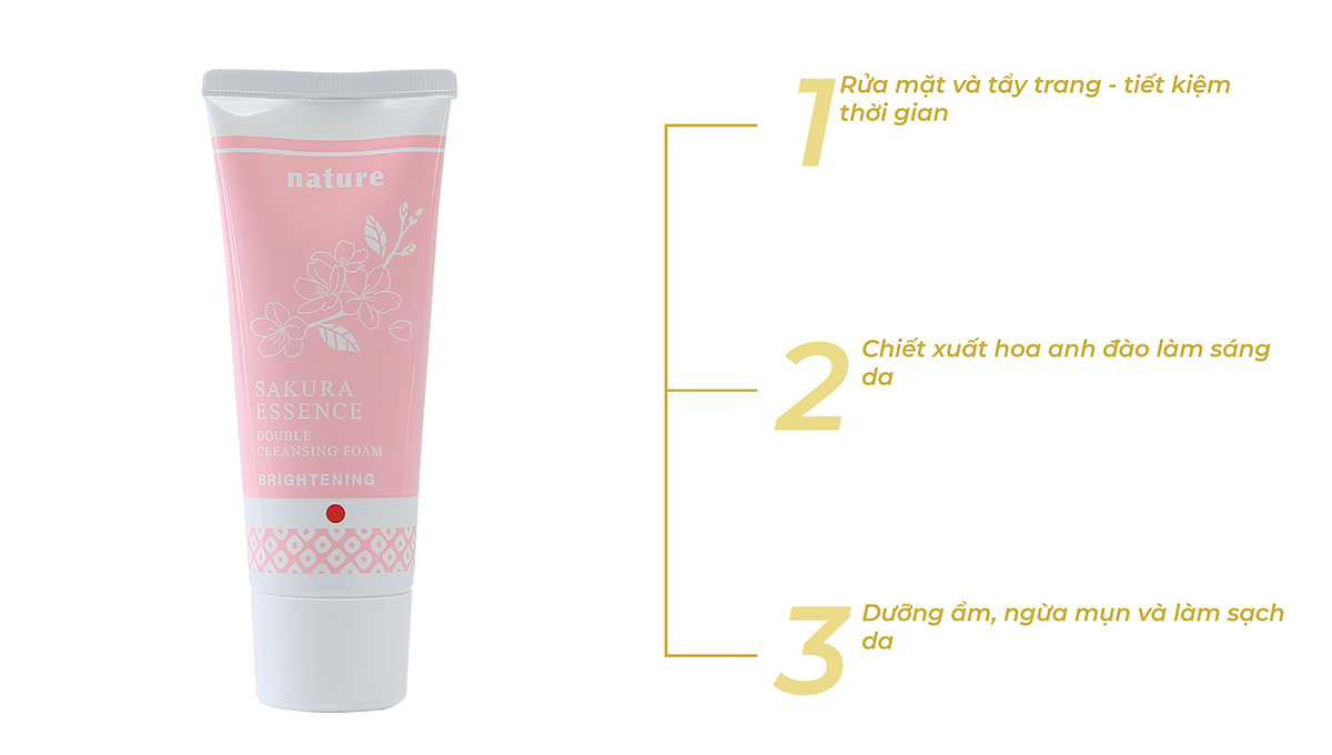 Mô tả Sữa Rửa Mặt Naris Nature Dưỡng Sáng Da Chiết Xuất Hoa Anh Đào Sakura 100g - 2