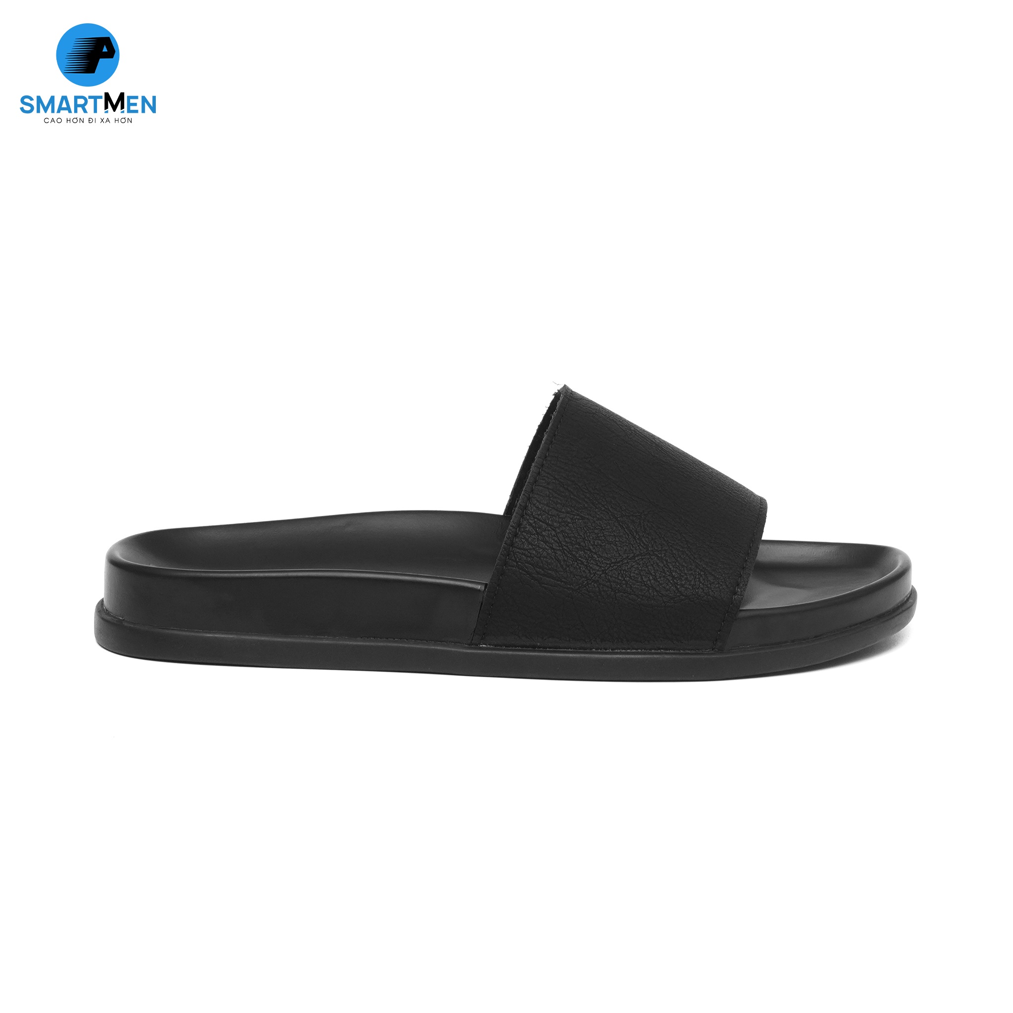 Mô tả Dép nam quai ngang Da cao cấp SMARTMEN DC-11 Đen - 1