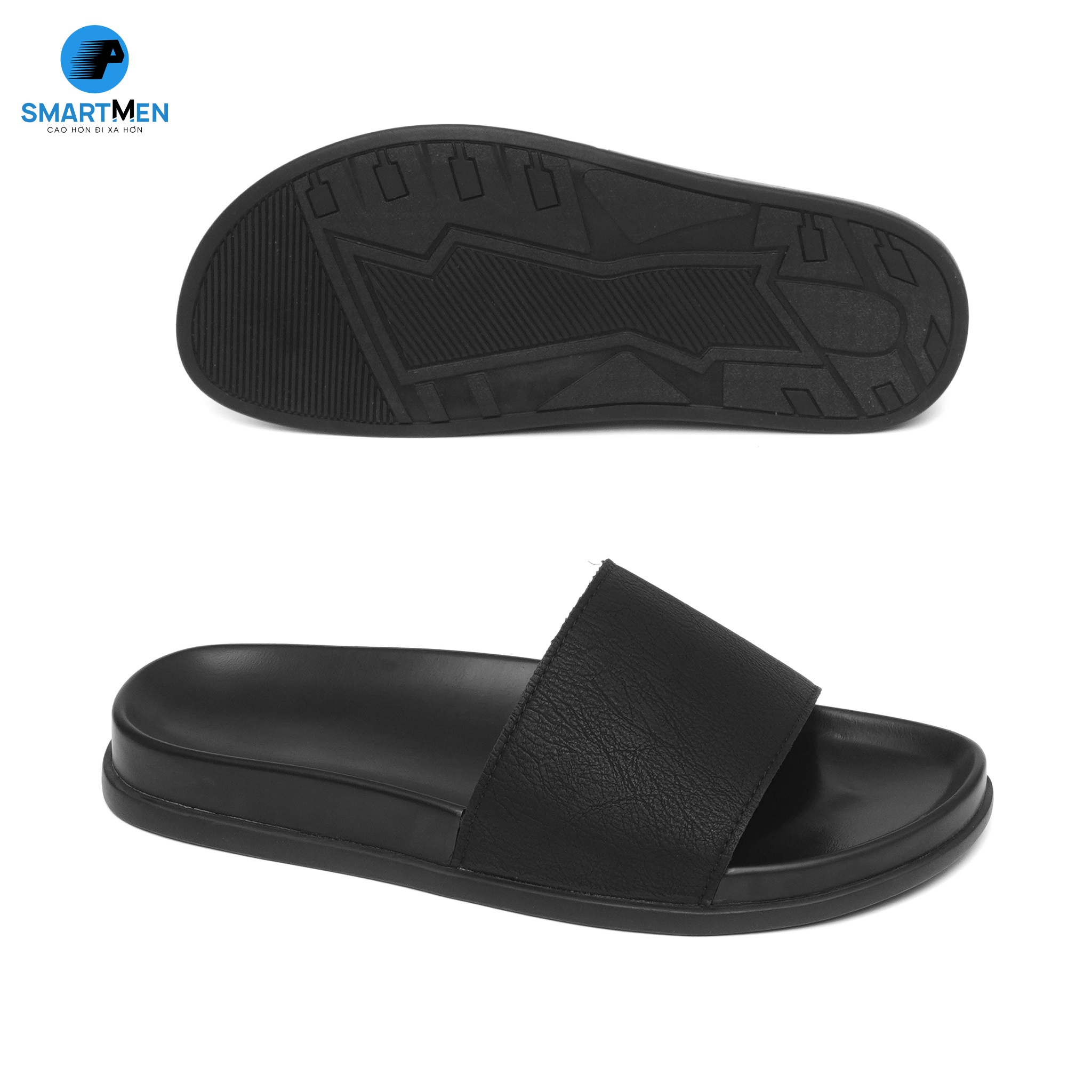 Mô tả Dép nam quai ngang Da cao cấp SMARTMEN DC-11 Đen - 3