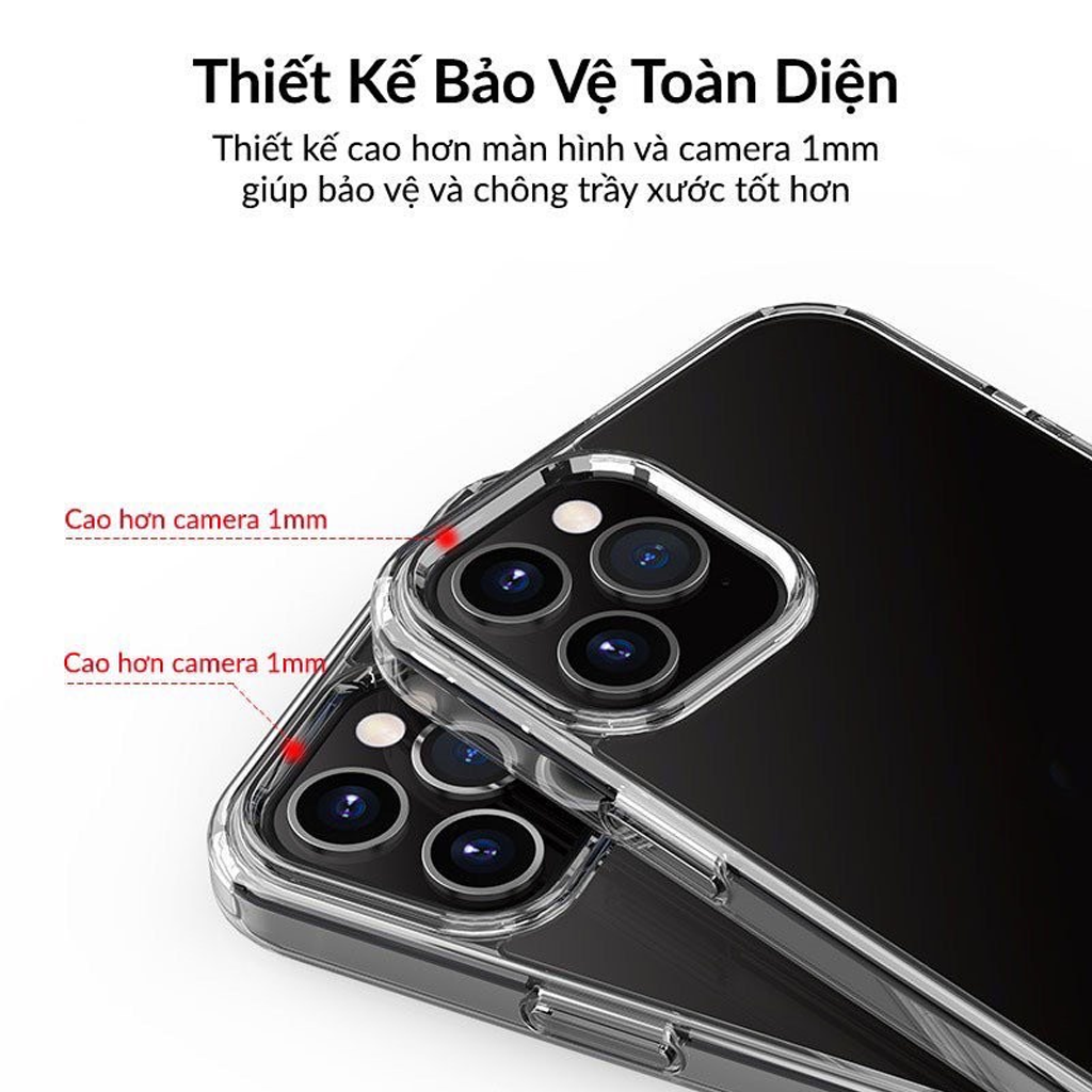 Mô tả Ốp Lưng Likgus Trong Suốt Viền TPU Chống Sốc Lưng Nhựa PC Cứng Chống Ố Vàng Cho IP 11-12-13-14-15-Pro-Plus-Promax - 5