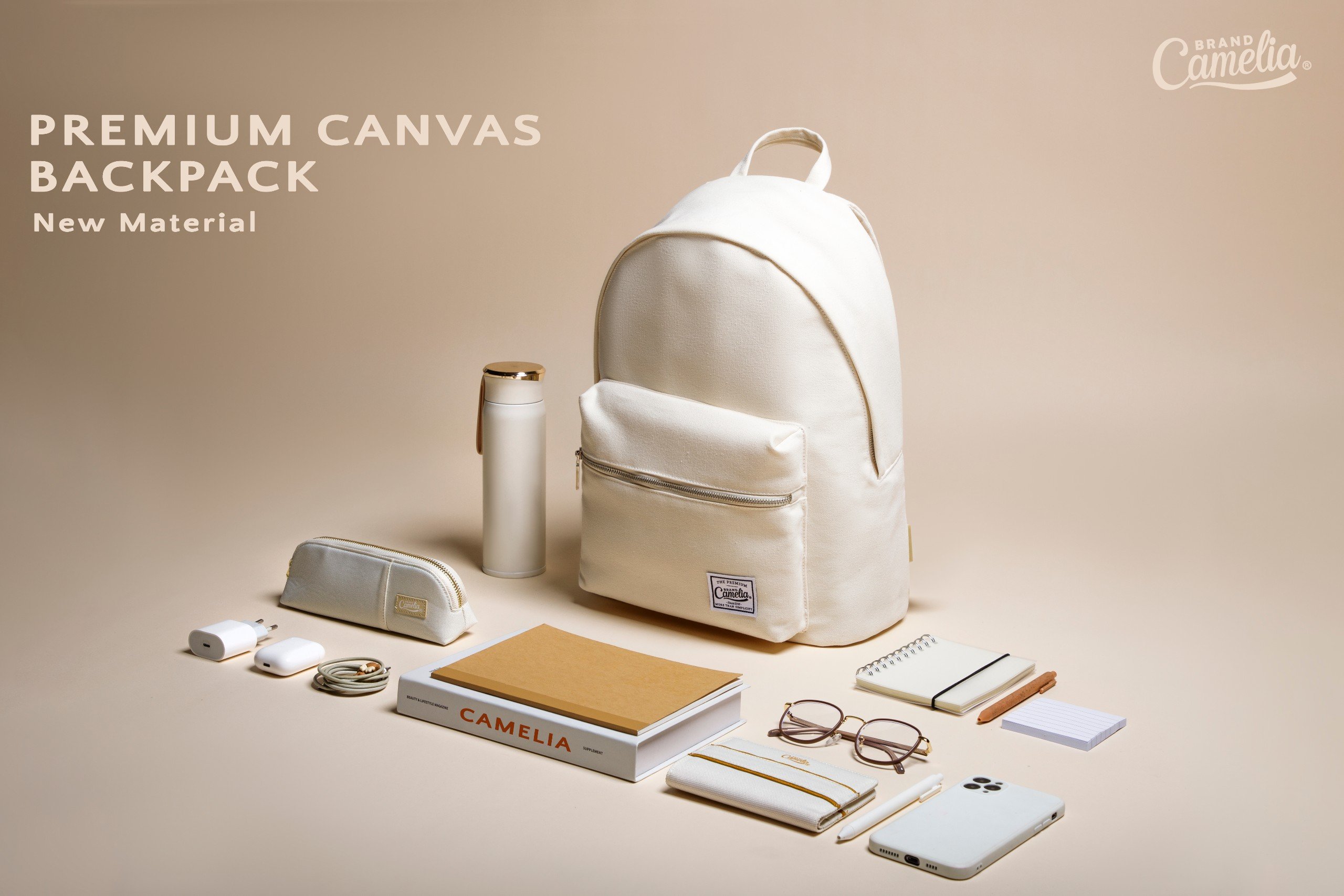 Mô tả Balo CAMELIA BRAND® Premium Canvas Backpack - 1