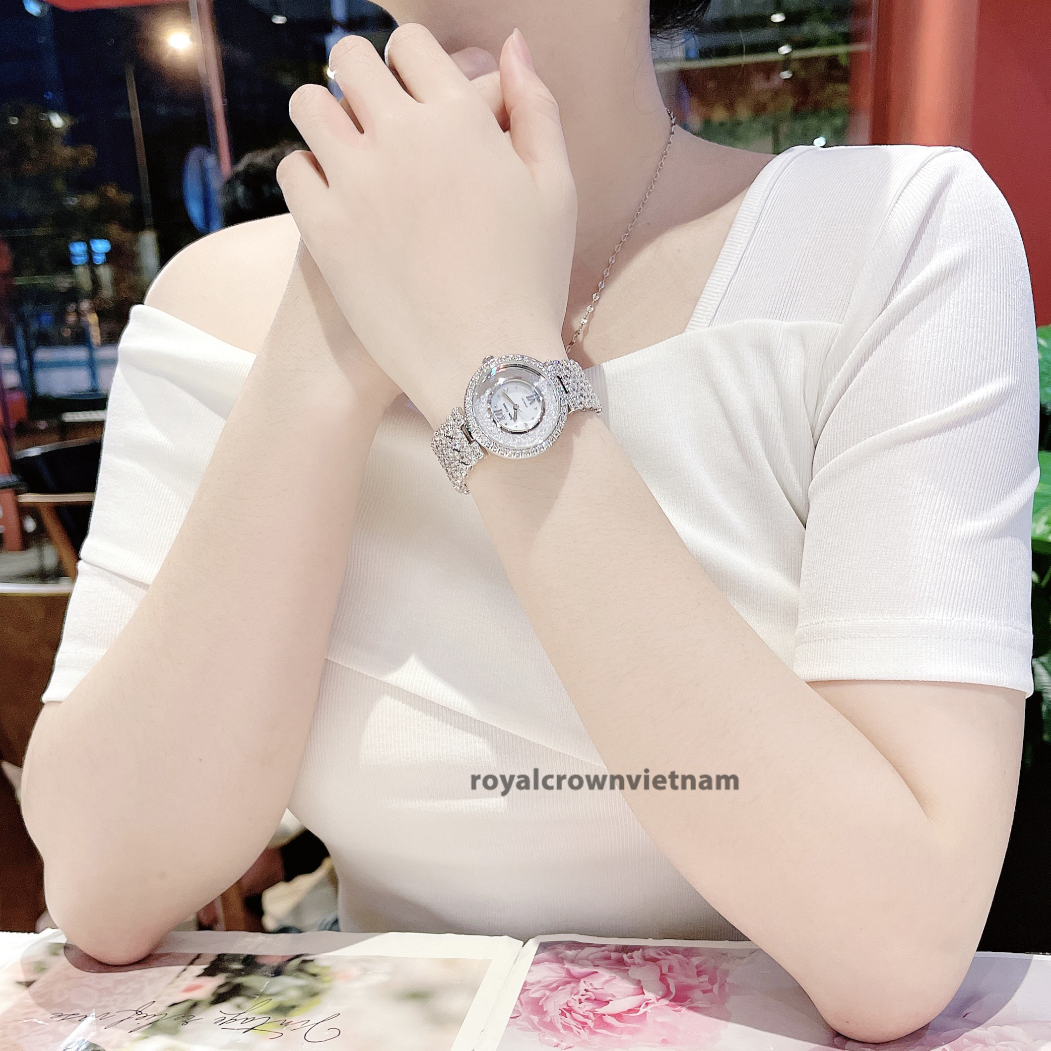 Đồng hồ nữ chính hãng Royal Crown 2606 đính đá