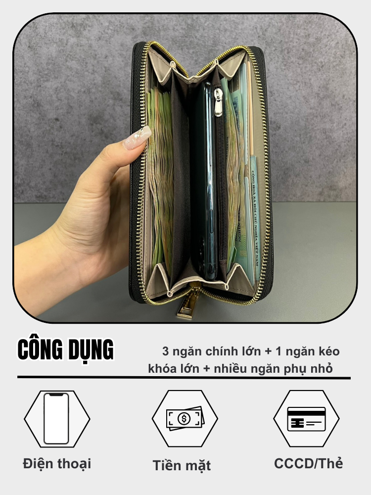 Ví Nữ Dài Cầm Tay TAILIAN TL56 màu Hồng