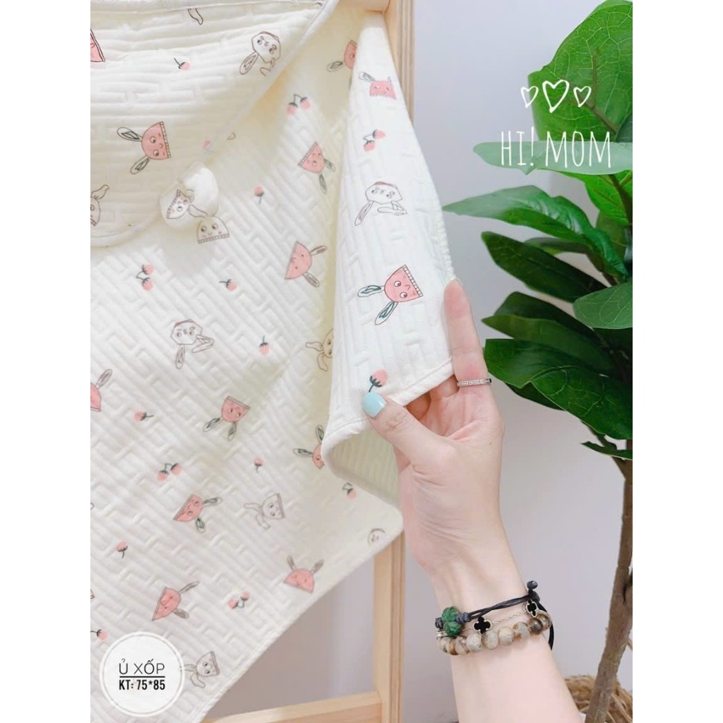 Mô tả Chăn Ủ Cho Bé Himom, Chăn Quấn Cotton Xốp Nhẹ, Mềm Mại An Toàn, Họa Tiết Dễ Thương UC08 IQKAO - 3