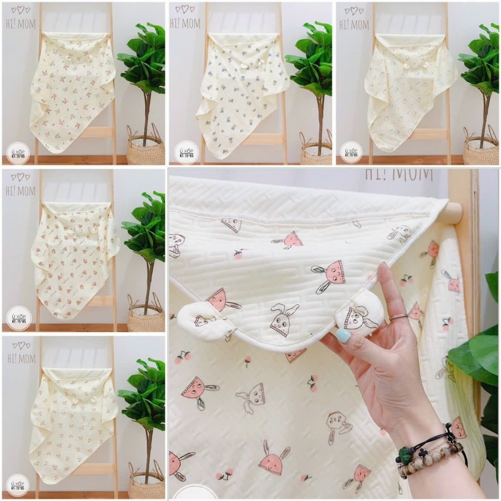 Mô tả Chăn Ủ Cho Bé Himom, Chăn Quấn Cotton Xốp Nhẹ, Mềm Mại An Toàn, Họa Tiết Dễ Thương UC08 IQKAO - 4