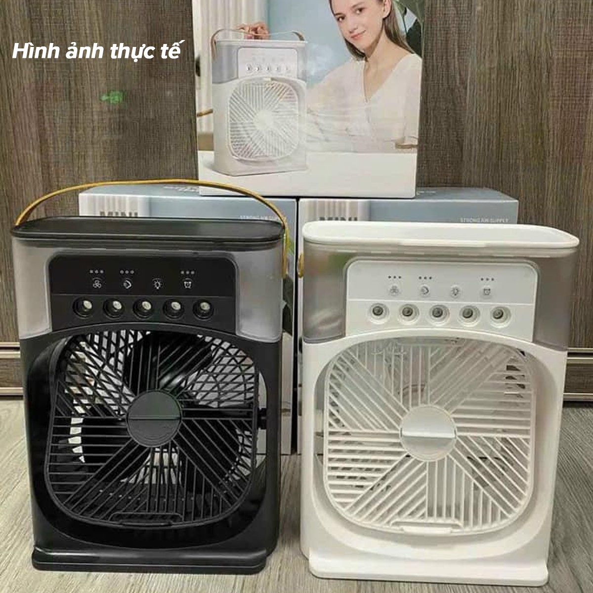 Mô tả Quạt Điều Hòa Hơi Nước, Phun Sương Dung Tích 600ml, Quạt Phun Sương Làm Mát Có 3 Chế Độ Tích Hợp Đèn Ngủ Hãng Amalife - 8