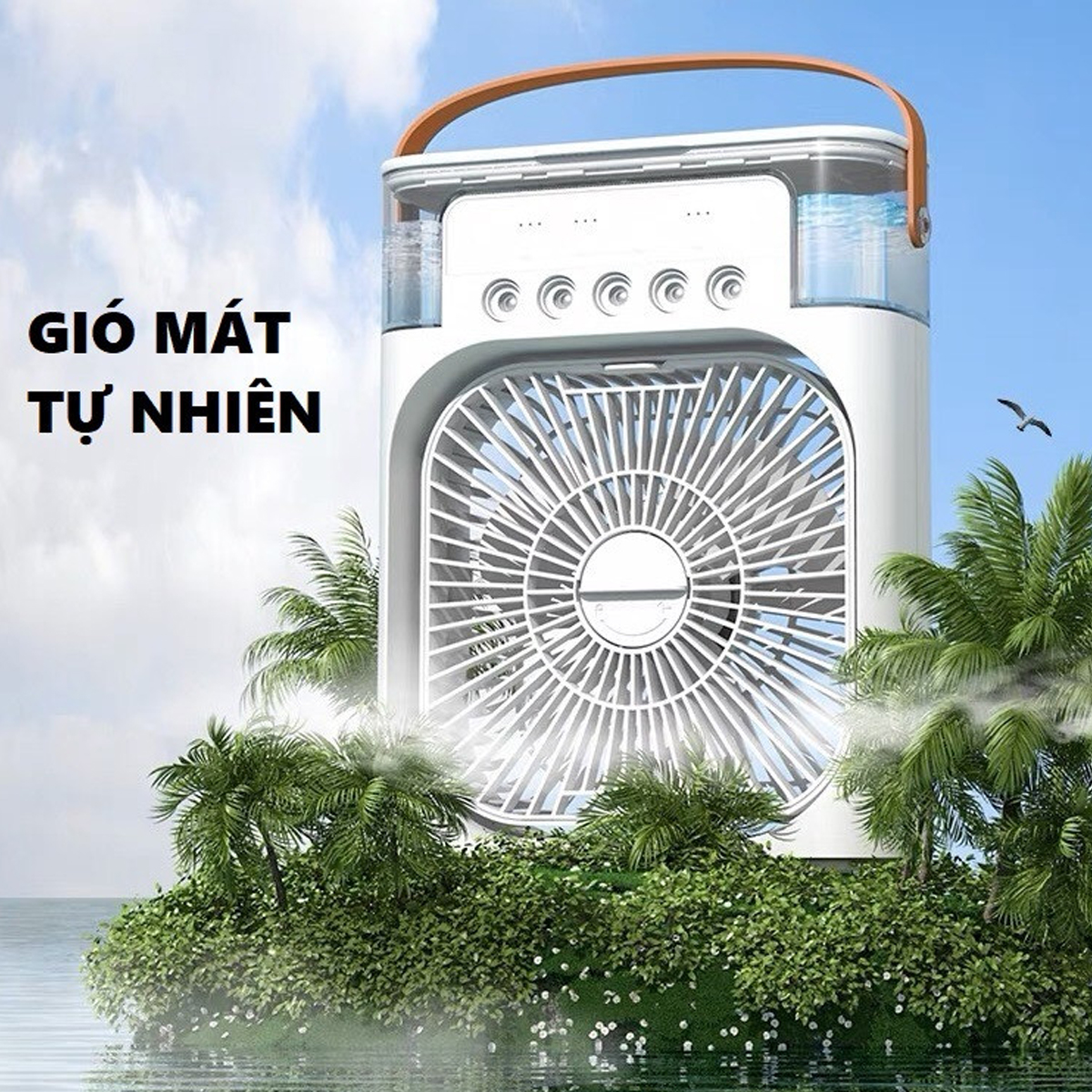 Mô tả Quạt Điều Hòa Hơi Nước, Phun Sương Dung Tích 600ml, Quạt Phun Sương Làm Mát Có 3 Chế Độ Tích Hợp Đèn Ngủ Hãng Amalife - 12