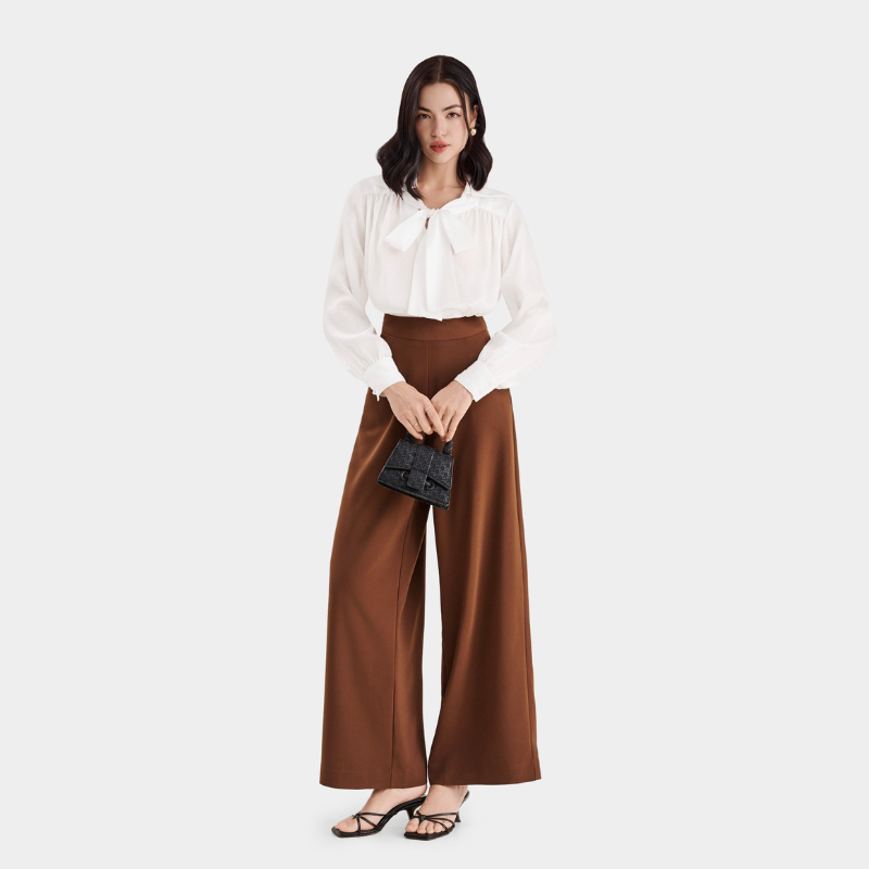 Mô tả Quần nữ MARC FASHION ống suông lưng cao dây kéo sau CBMH049721 - 5