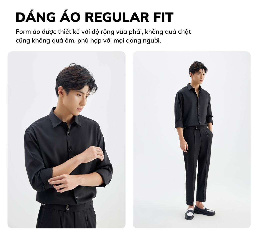 Mô tả Áo sơ mi nam tay dài JBAGY Pastel sơ mi trắng form rộng, vải lụa tăm cao cấp phong cách Hàn Quốc - 6