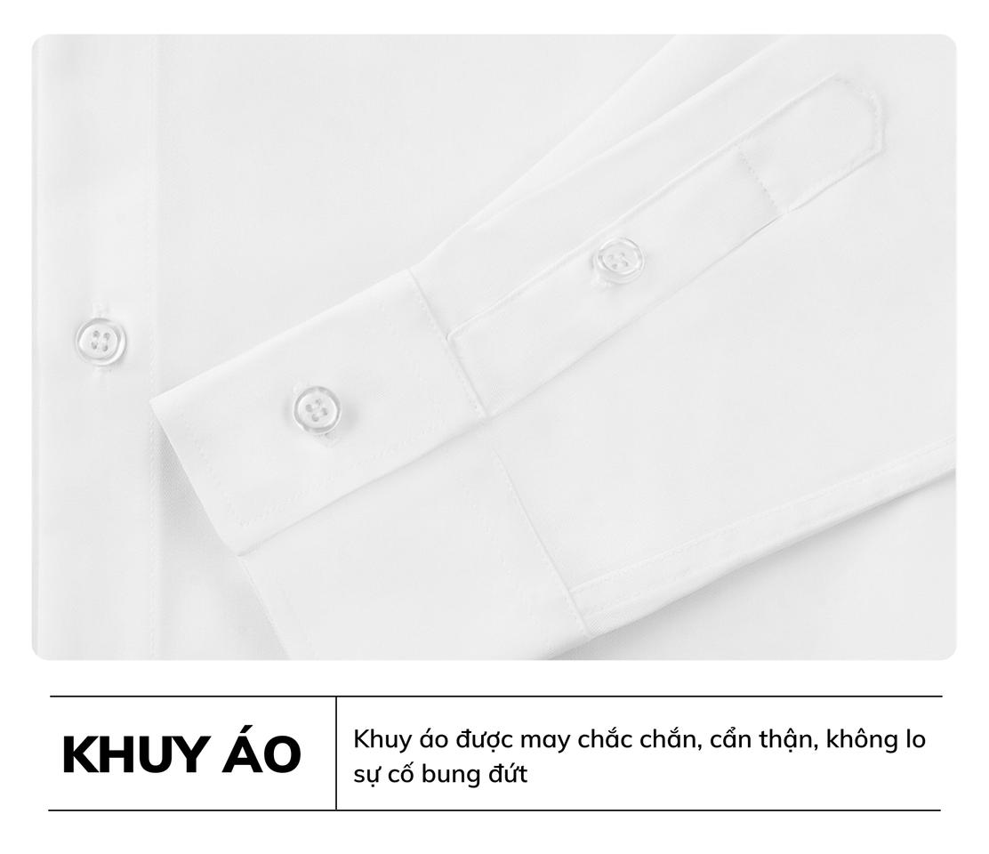 Mô tả Áo sơ mi nam tay dài JBAGY Pastel sơ mi trắng form rộng, vải lụa tăm cao cấp phong cách Hàn Quốc - 7