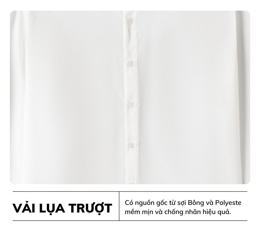Mô tả Áo sơ mi nam tay dài JBAGY Pastel sơ mi trắng form rộng, vải lụa tăm cao cấp phong cách Hàn Quốc - 9