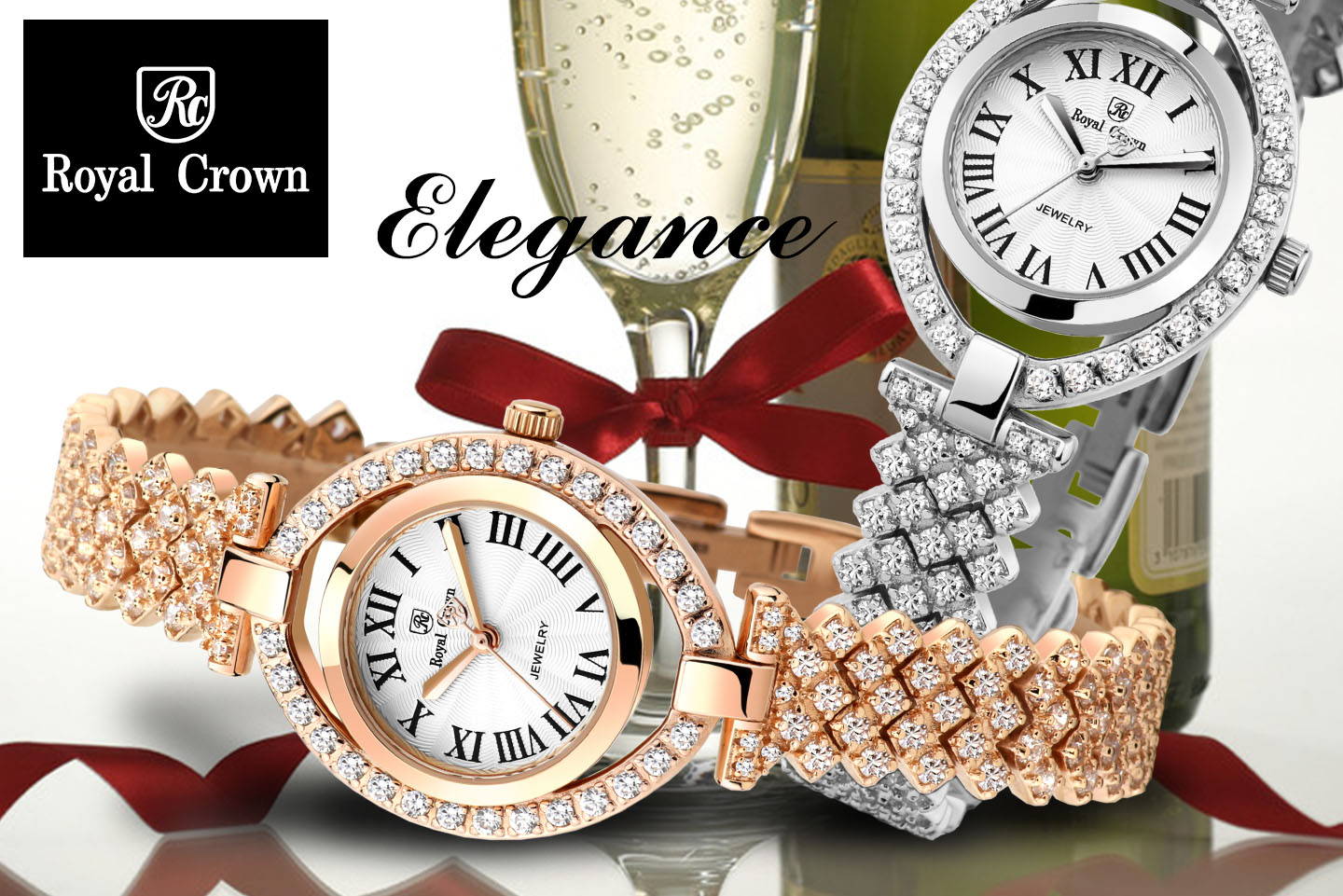 Mô tả Đồng hồ nữ chính hãng Royal Crown 4610 dây thép đính đá cao cấp, chống nước, đeo tay đẹp, sang chảnh - 3