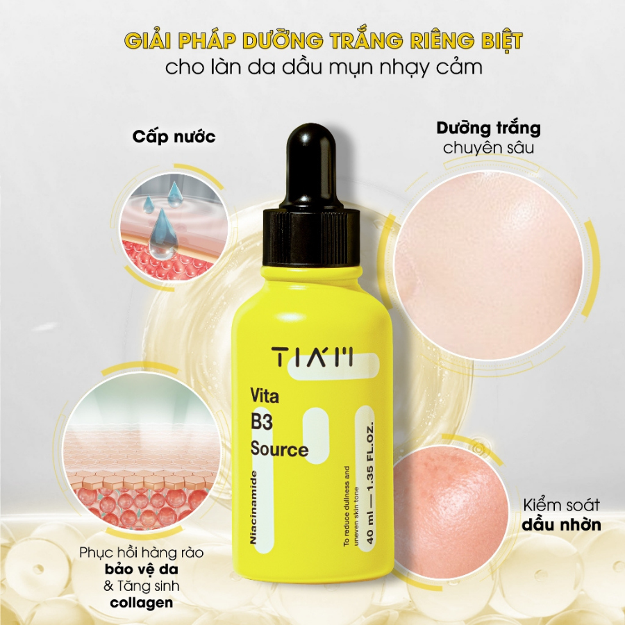 Mô tả Tinh Chất Serum Niacinamide 10% TIA'M Dưỡng Trắng, Mờ Thâm, Dưỡng Da Căng Bóng 40ml Daily Beauty - 7
