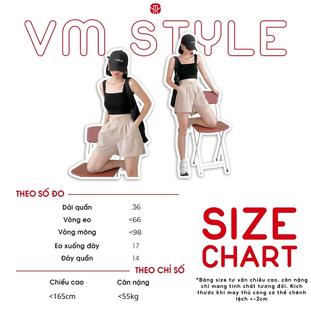 Mô tả VMSTYLE - Quần short nữ ống rộng , Quần đùi trơn phối nút giả trẻ trung STU00046 - 1