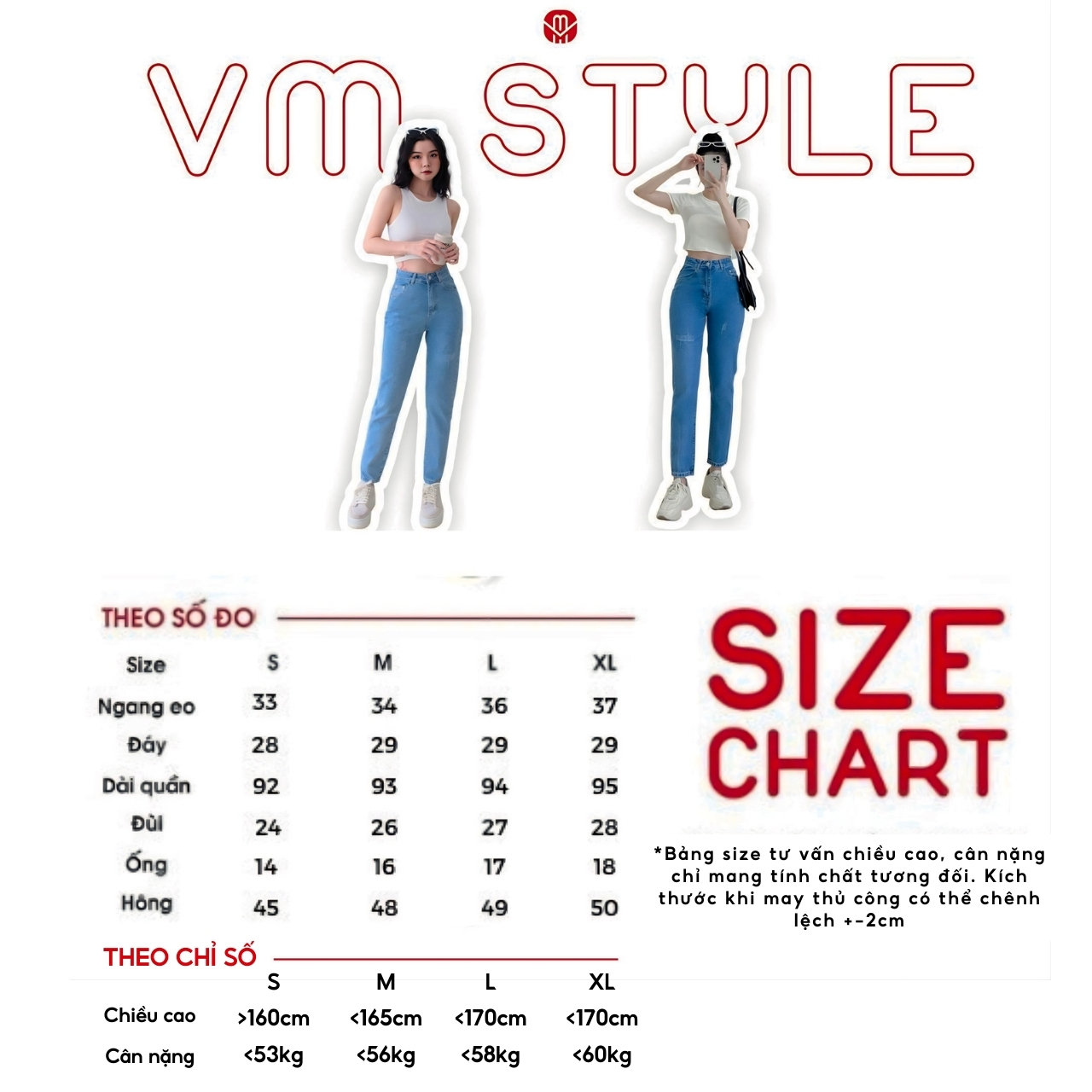 Mô tả Quần jean nữ VMSTYLE baggy lưng cao tạo xước dáng suông form đẹp đi học, đi chơi - QJB00009 - 1