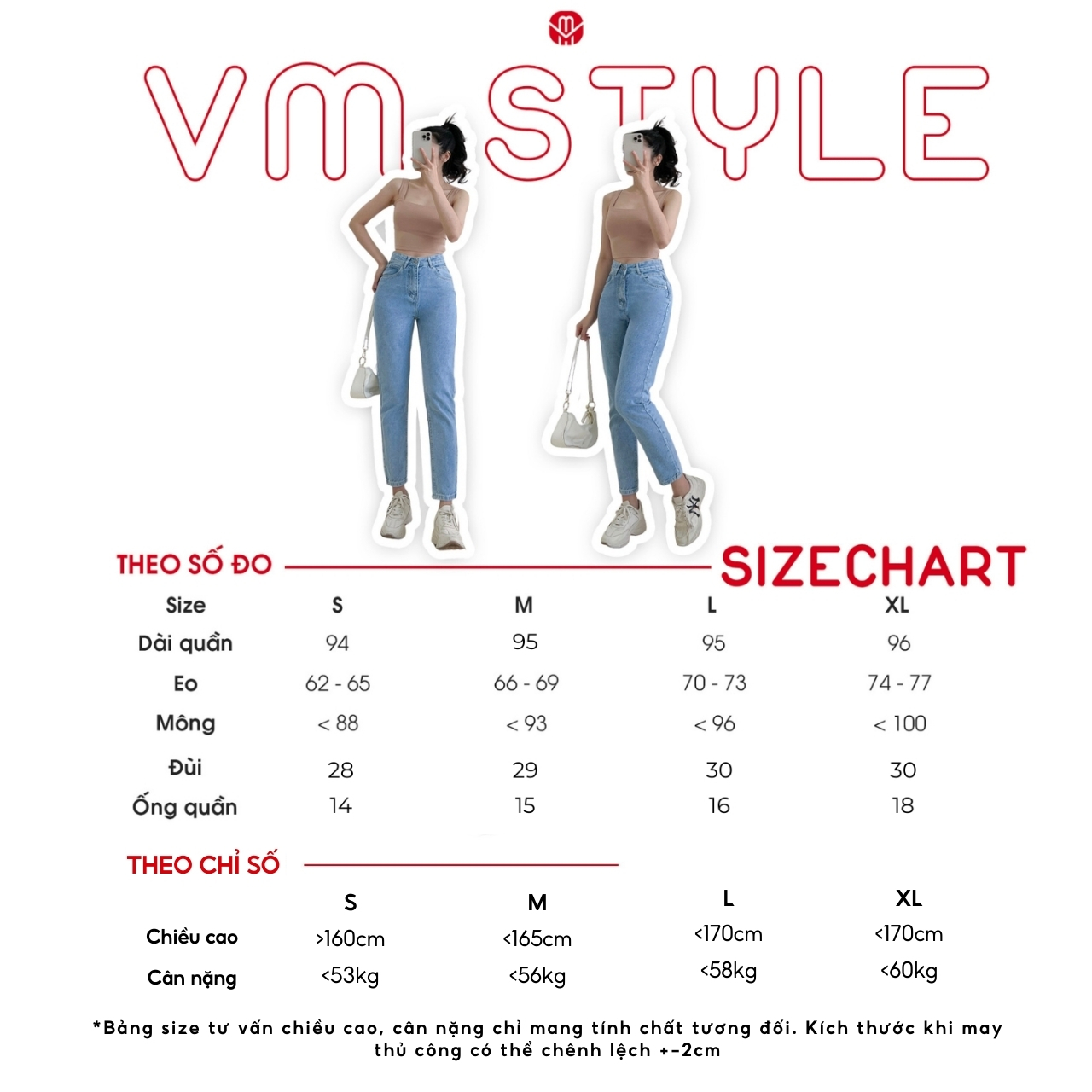 Mô tả Quần jean baggy nữ VMSTYLE kiểu trơn basic cạp cao chuẩn form mặc đi học - N136 Đ146 QJB00005 - 1
