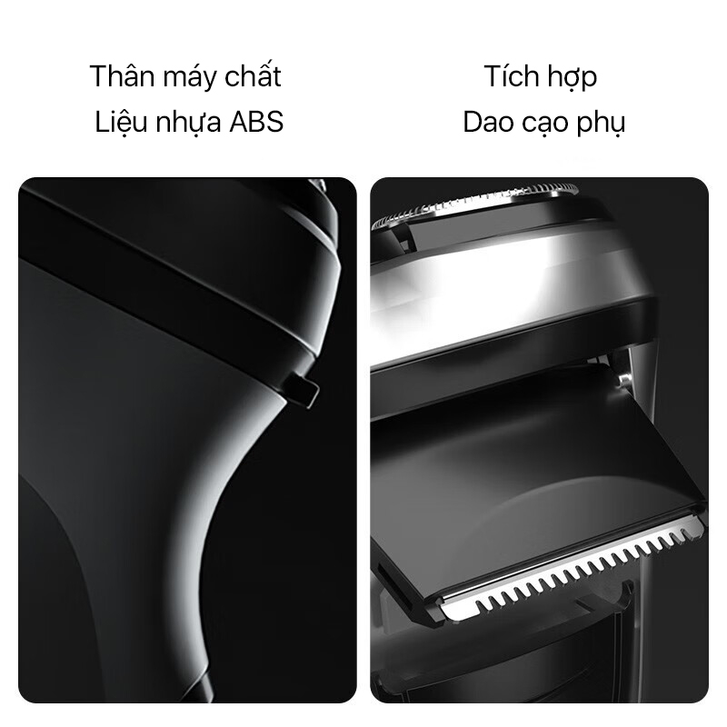 Mô tả Máy cạo râu Enchen Blackstone, Blackstone 3 có tông đơ phụ, đầu dao 3D chống nước - BH 6 tháng - 10