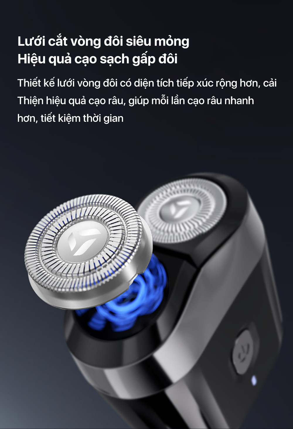 Mô tả Máy cạo râu Enchen Mini 6 lưỡi dao kép mỏng, chống nước IPX7, pin sử dụng đến 2 tháng - BH 6 tháng - 6