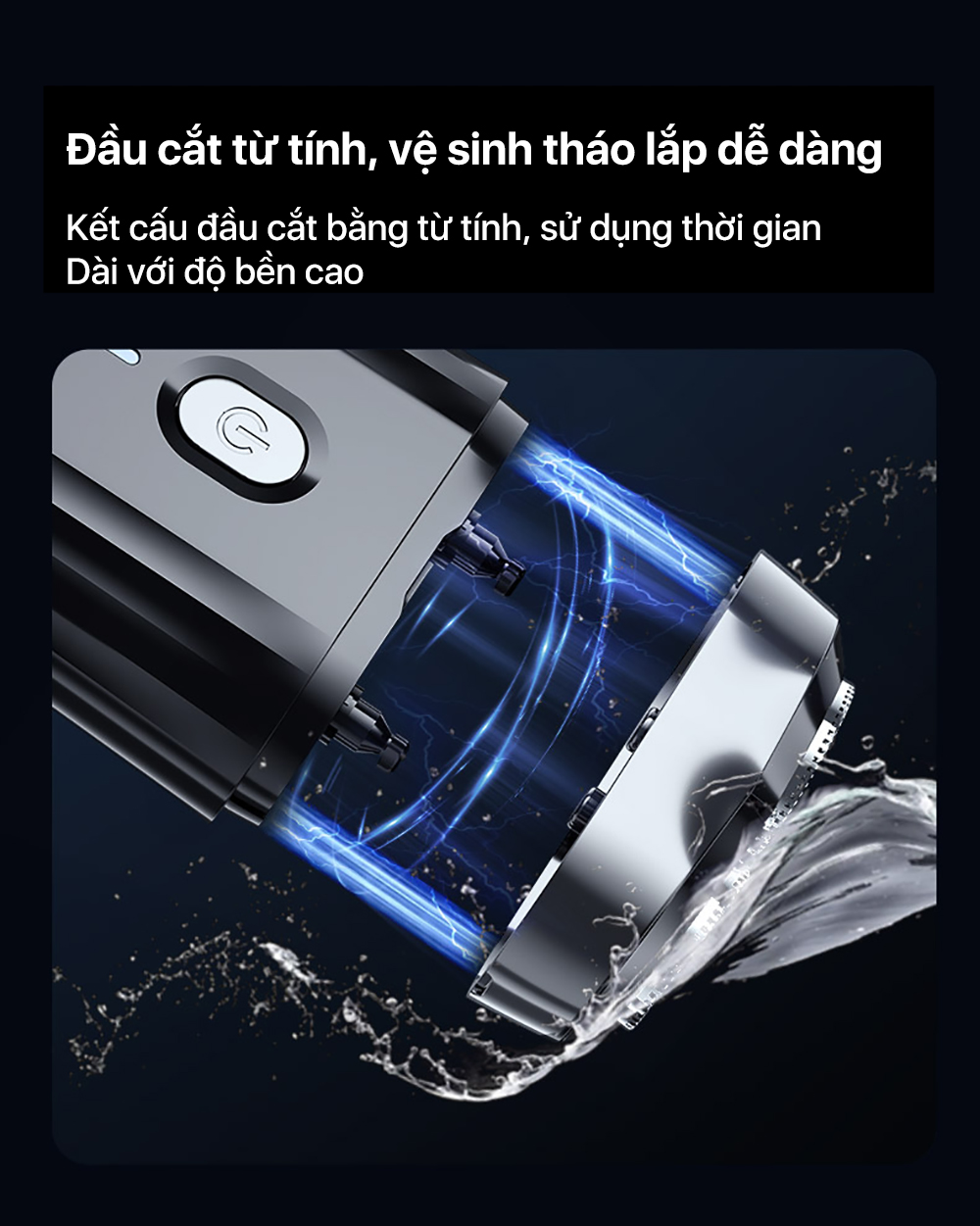 Mô tả Máy cạo râu Enchen Mini 6 lưỡi dao kép mỏng, chống nước IPX7, pin sử dụng đến 2 tháng - BH 6 tháng - 7