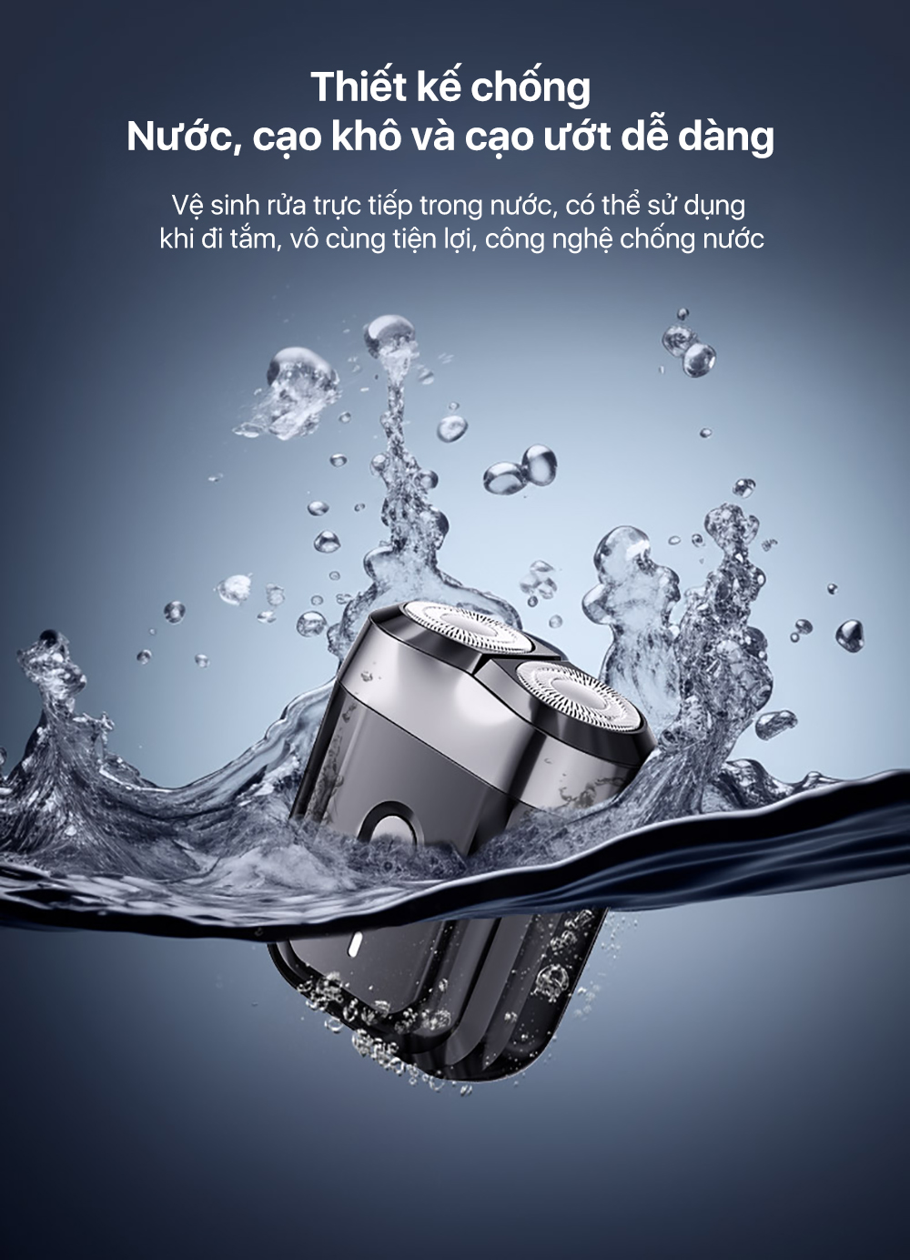 Mô tả Máy cạo râu Enchen Mini 6 lưỡi dao kép mỏng, chống nước IPX7, pin sử dụng đến 2 tháng - BH 6 tháng - 8
