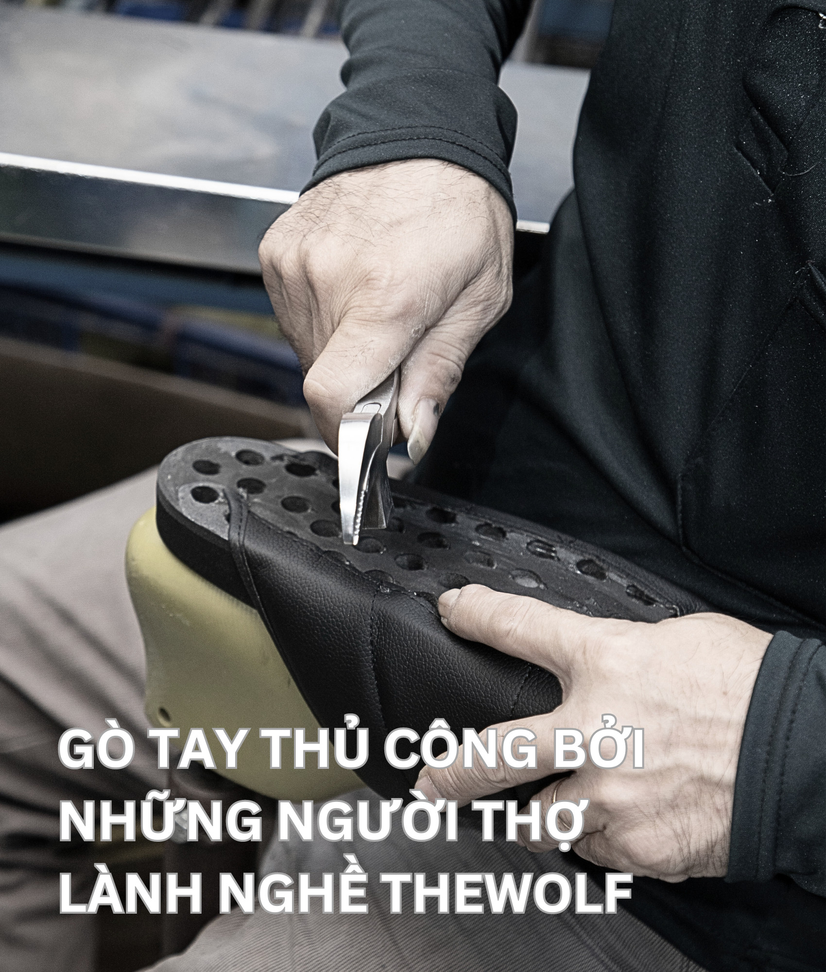 Mô tả Dép Nam Nữ Tăng Chiều Cao THE LARVA WOLF SLIDE SANDAL - BLACK & WHITE - 3