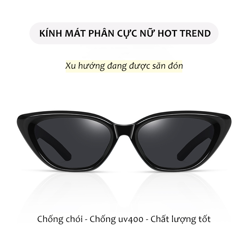 Mô tả Kính Mát Mắt Mèo Phân Cực Trendy AORON Chống Tia Cực Tím Bảo Vệ Mắt Gọng Thời Trang Xu Hướng Nam Nữ - 1