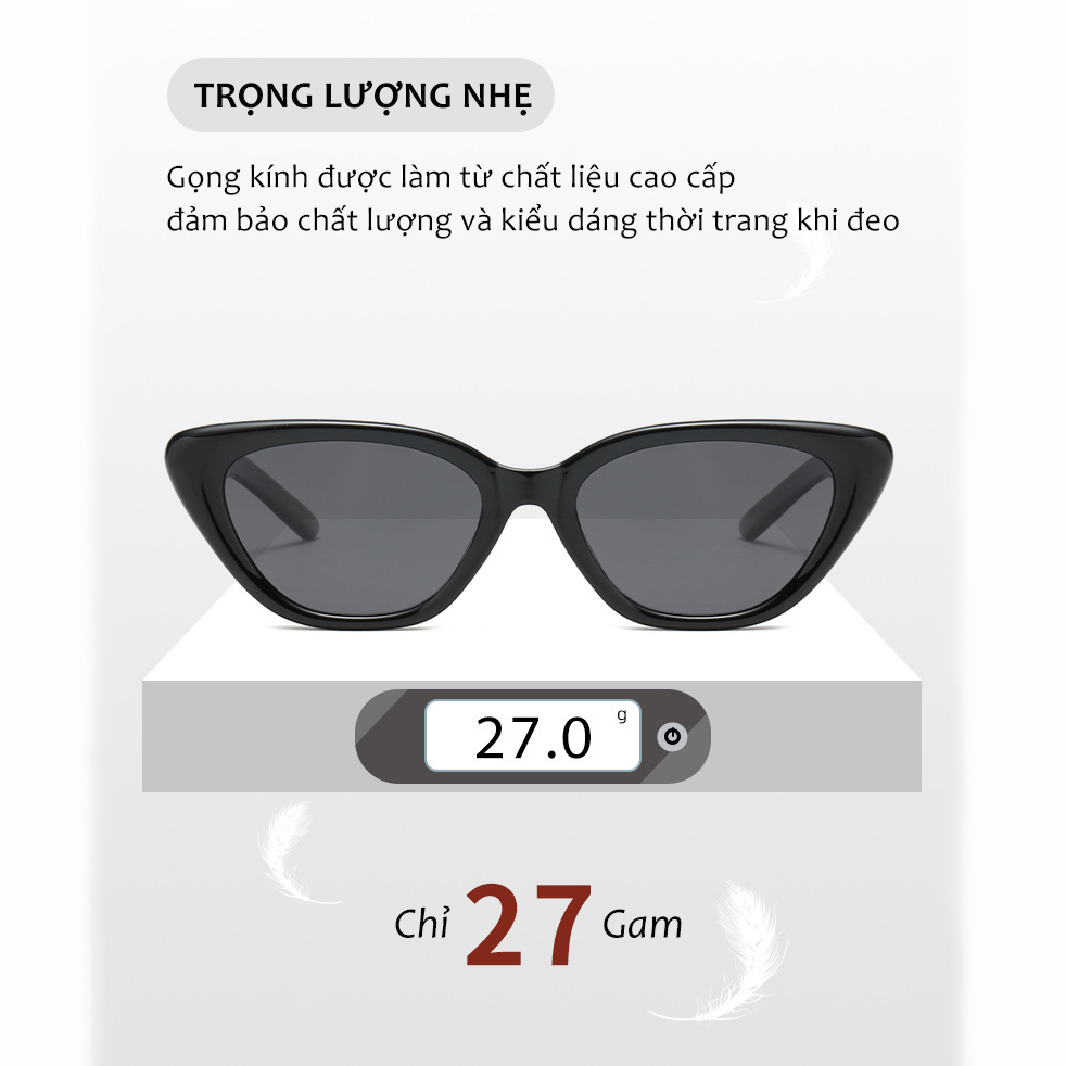 Mô tả Kính Mát Mắt Mèo Phân Cực Trendy AORON Chống Tia Cực Tím Bảo Vệ Mắt Gọng Thời Trang Xu Hướng Nam Nữ - 9