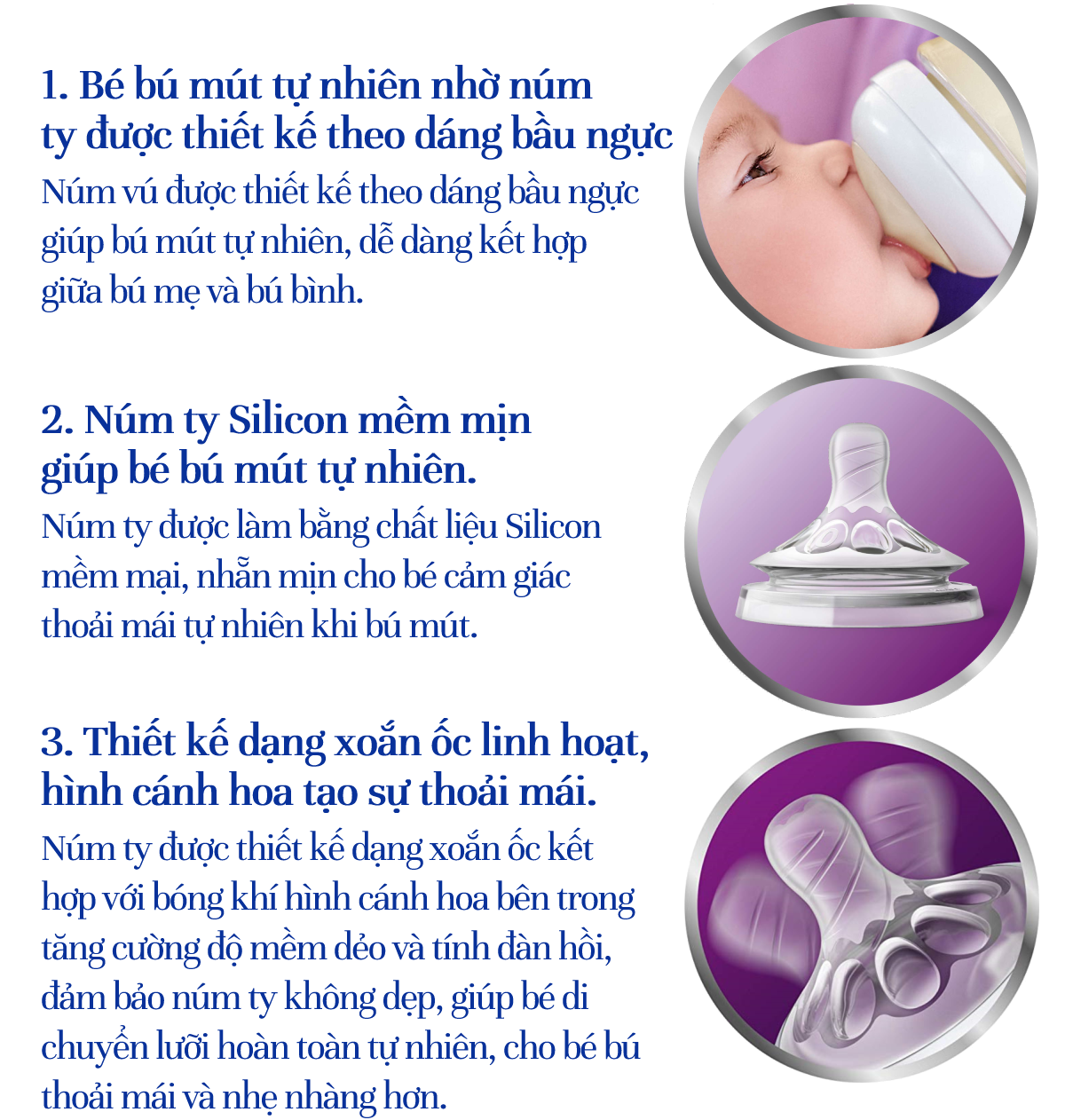 Mô tả Philips Avent Bình sữa PPSU thiết kế tự nhiên Hộp 1 bình SCF581/10 SCF582/10 SCF583/10 - 2