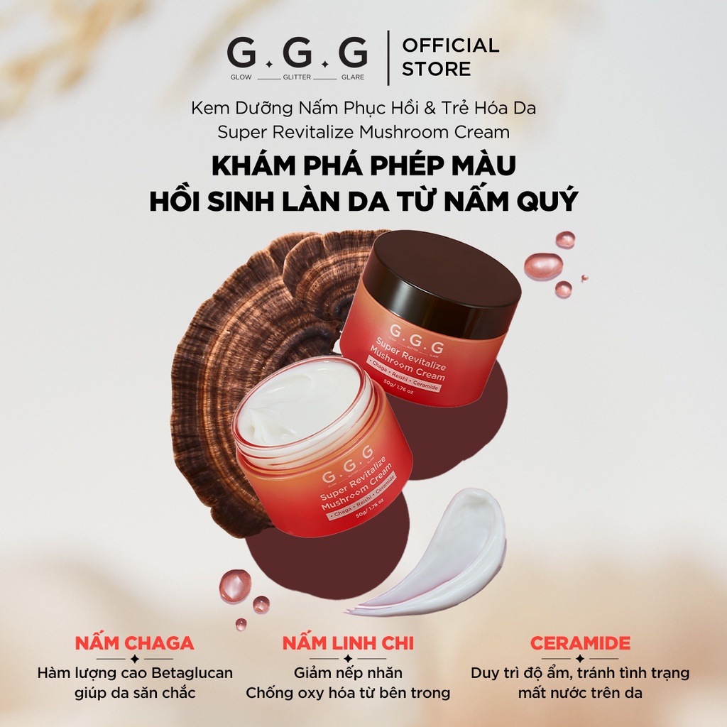 Mô tả COMBO Dưỡng Ẩm Toàn Diện Và Chuyên Sâu Giúp Phục Hồi Da Khỏe - G.G.G Mushroom Set - 7