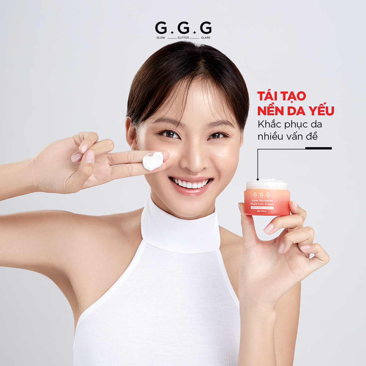 Mô tả COMBO Dưỡng Ẩm Toàn Diện Và Chuyên Sâu Giúp Phục Hồi Da Khỏe - G.G.G Mushroom Set - 8