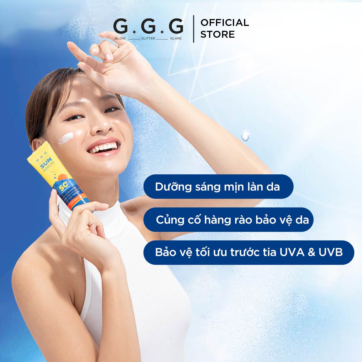 Mô tả Kem Chống Nắng Phổ Rộng Dạng Serum SPF50+/PA++++ - G.G.G Transparent Sun Serum 50ml - 4