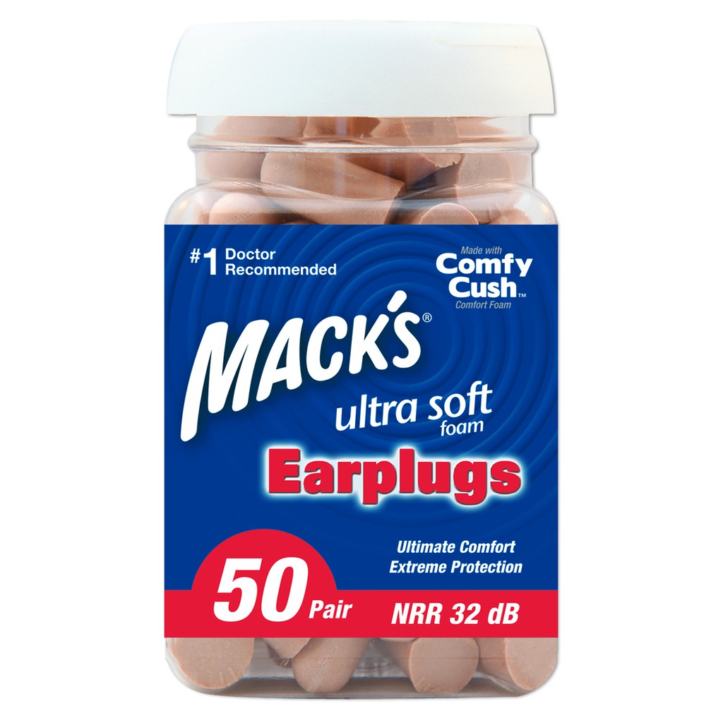Mô tả Hộp 50 đôi nút bịt tai chống ồn Mack's Ultra Soft Foam dành cho ngủ ngon 9250 (Hộp Lớn) - 1